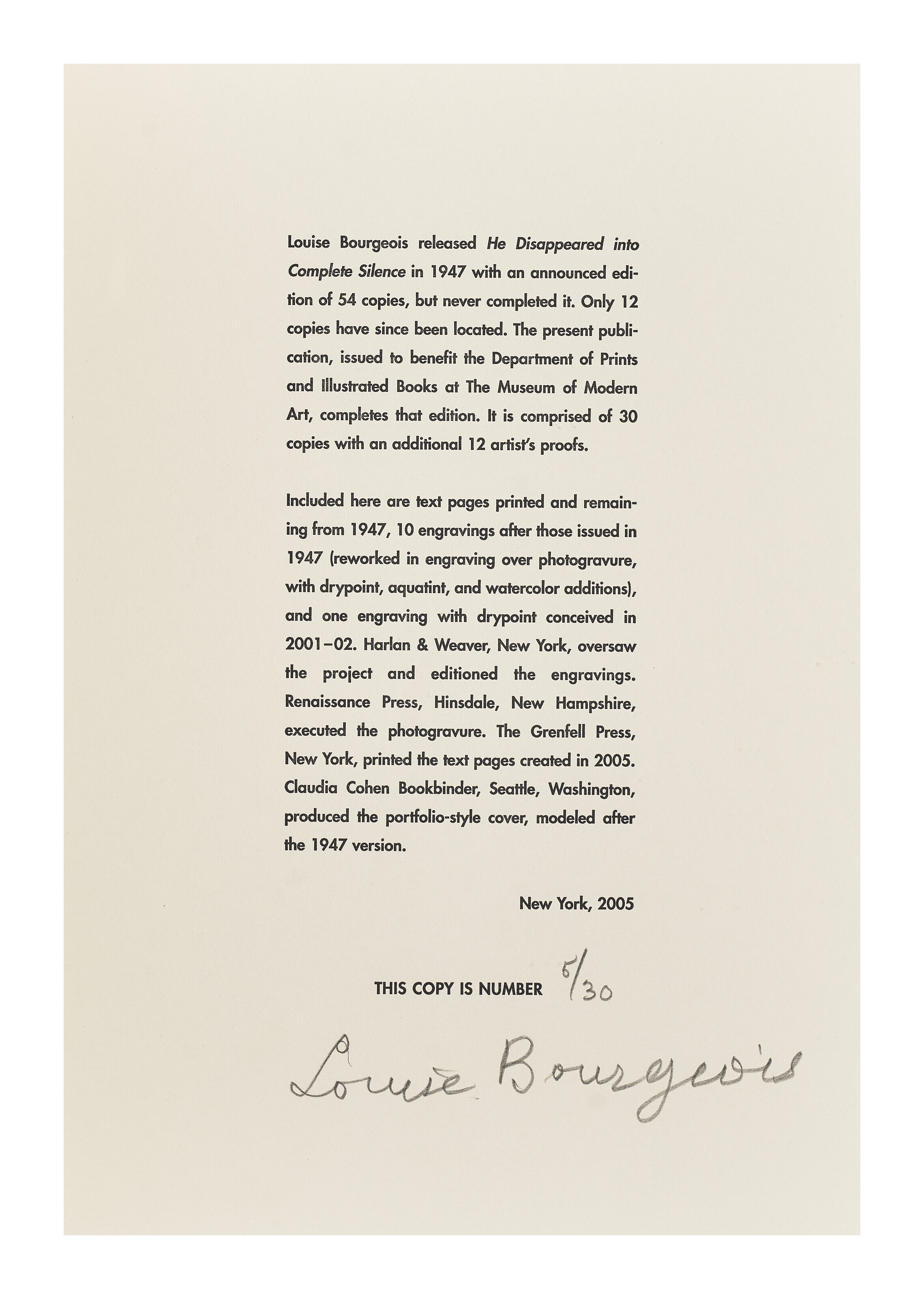 Louise Bourgeois — Он исчез в Полной Тишине, изображение 18