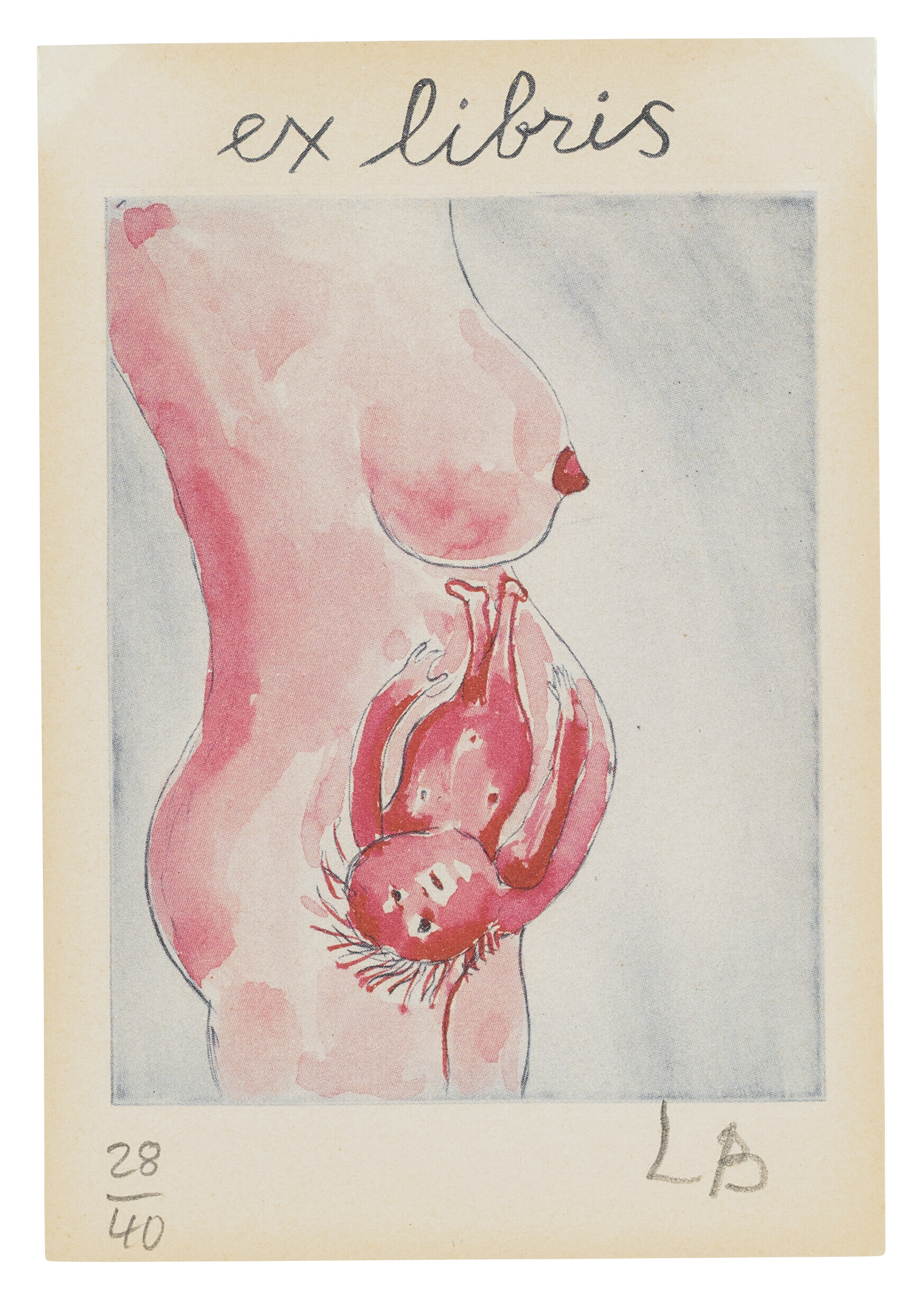 Louise Bourgeois — "Экслибрис", экслибрис из иллюстрированной книги "Секреты Луи Буржуа", подарочное издание.