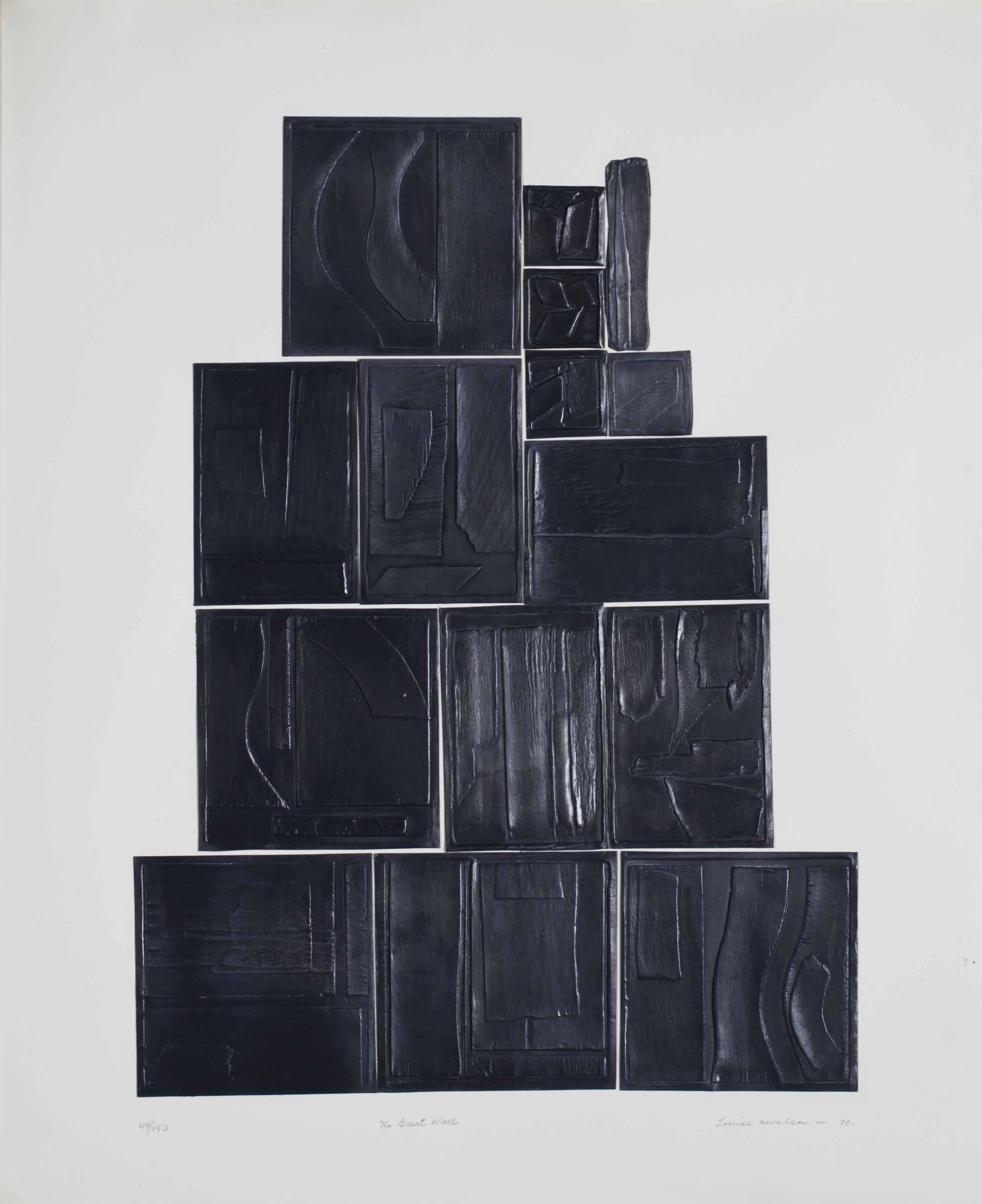 Louise Nevelson — Великая Китайская стена, из серии Lead Intaglio