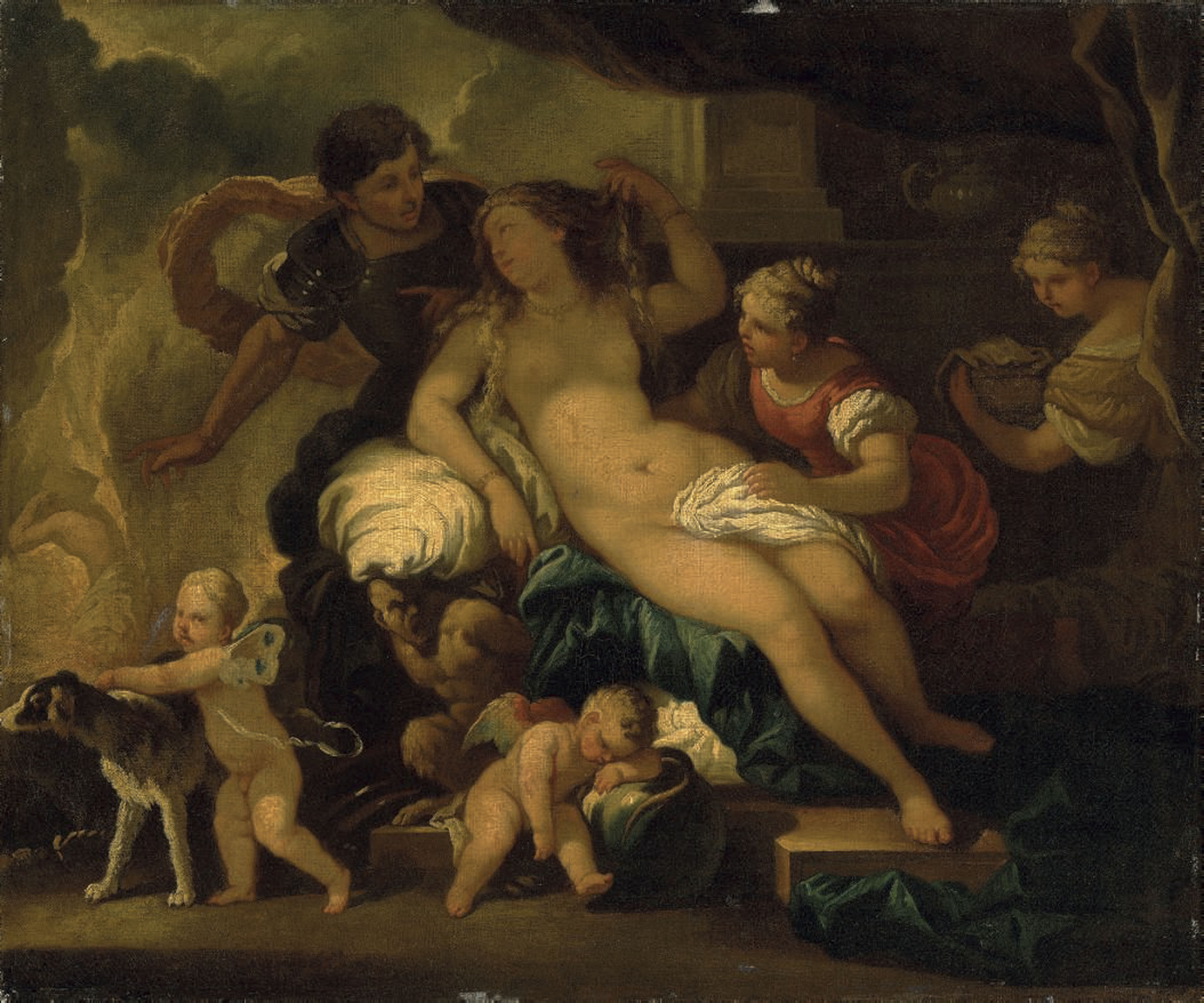 Luca Giordano — Венера и Марс с путти