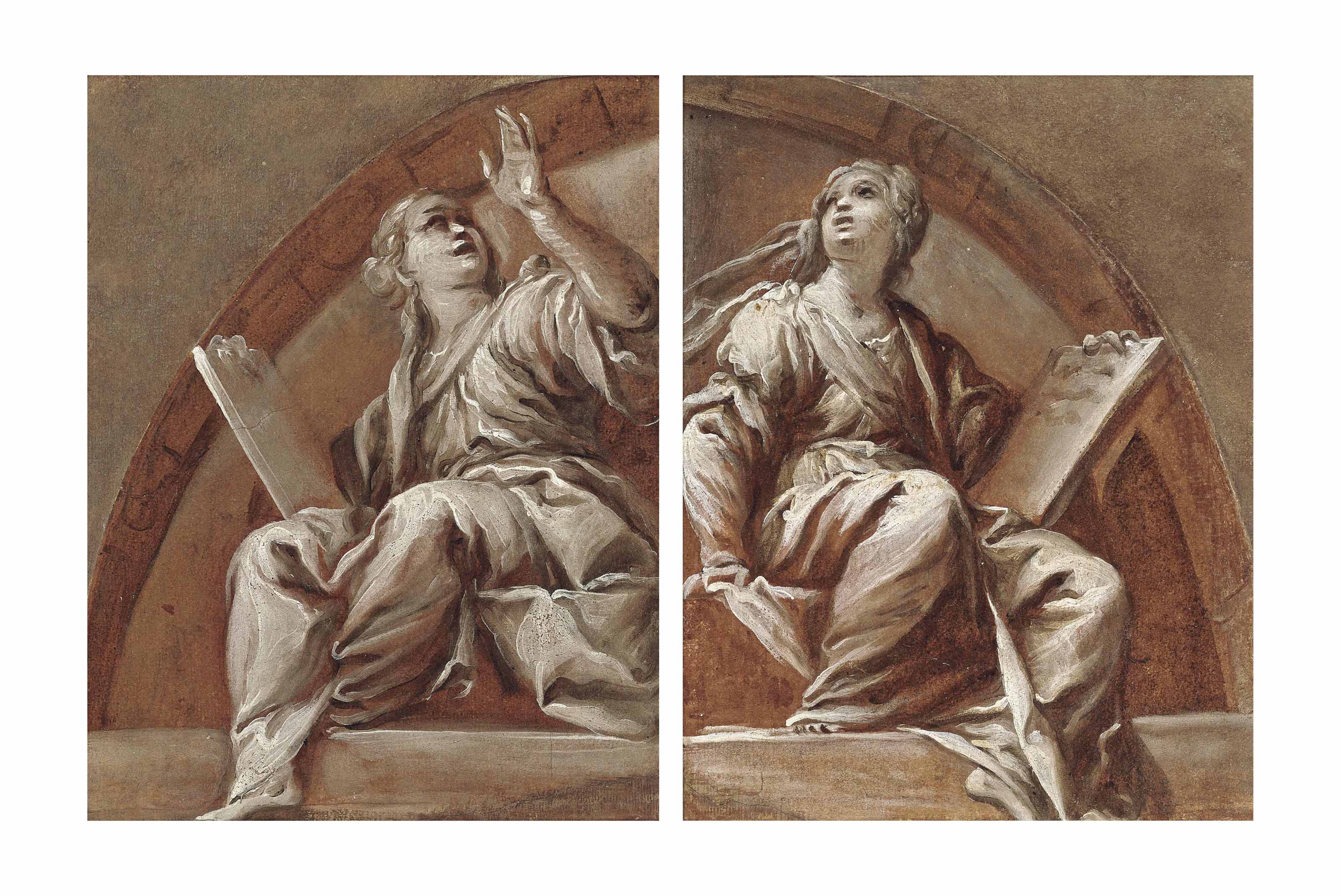 Luca Giordano — Две сивиллы; люнеты