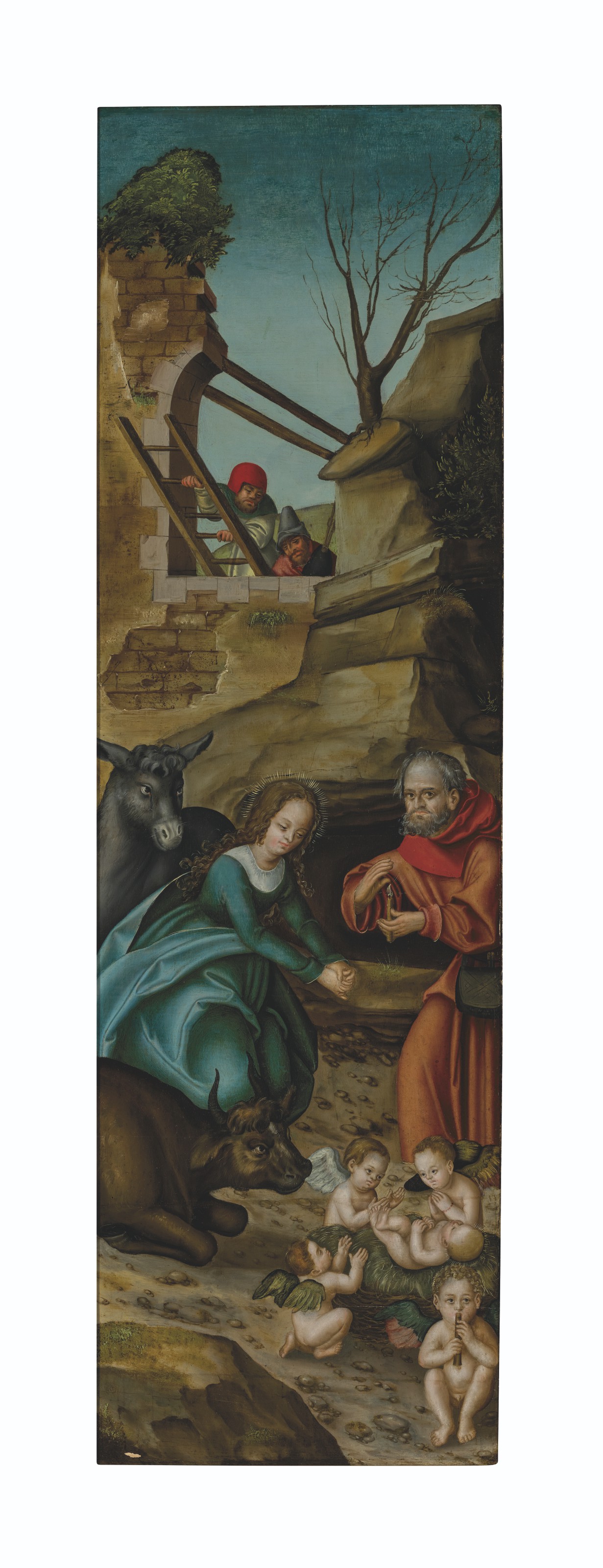 Lucas Cranach the Elder — Триптих: центральная панель: Христос среди врачей; крылья: Умножение хлебов и рыбы; и Свадьба в Кане; внешние грани: Святая Елизавета Тюрингская, раздающая милостыню; и Рождество Христово., изображение 6