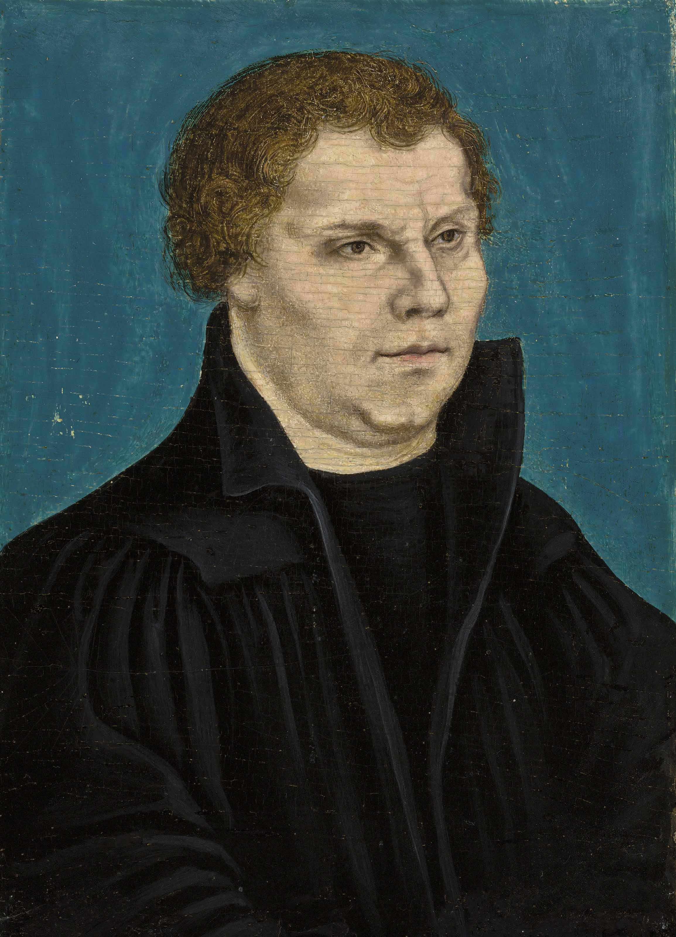 Lucas Cranach the Elder — Портрет Мартина Лютера (1483-1546), поясной; и портрет Катарины фон Бора (1499-1552), поясной, изображение 2