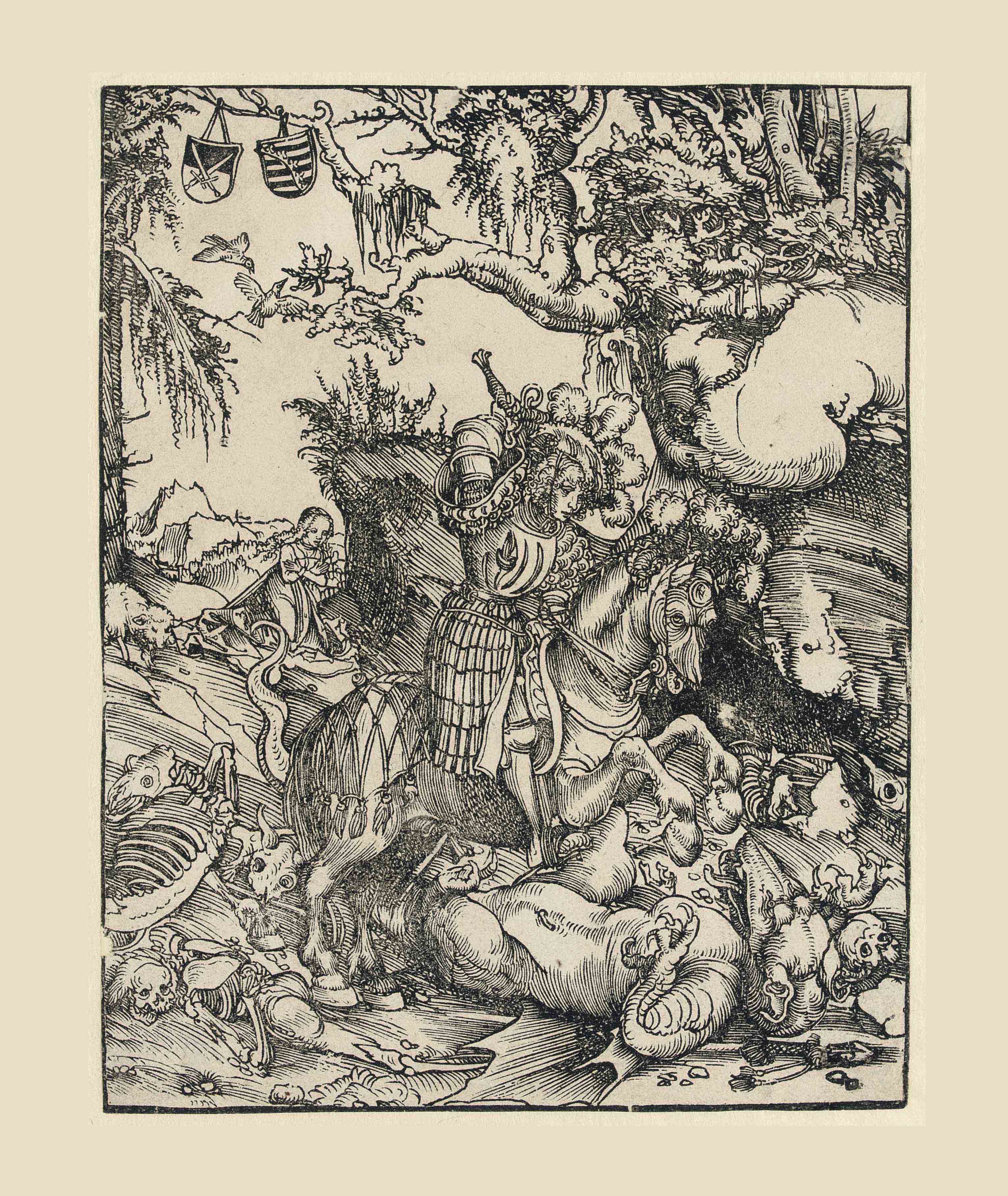 Lucas Cranach the Elder — Святой Георгий Победоносец на коне, поражающий дракона (рис. 82)
