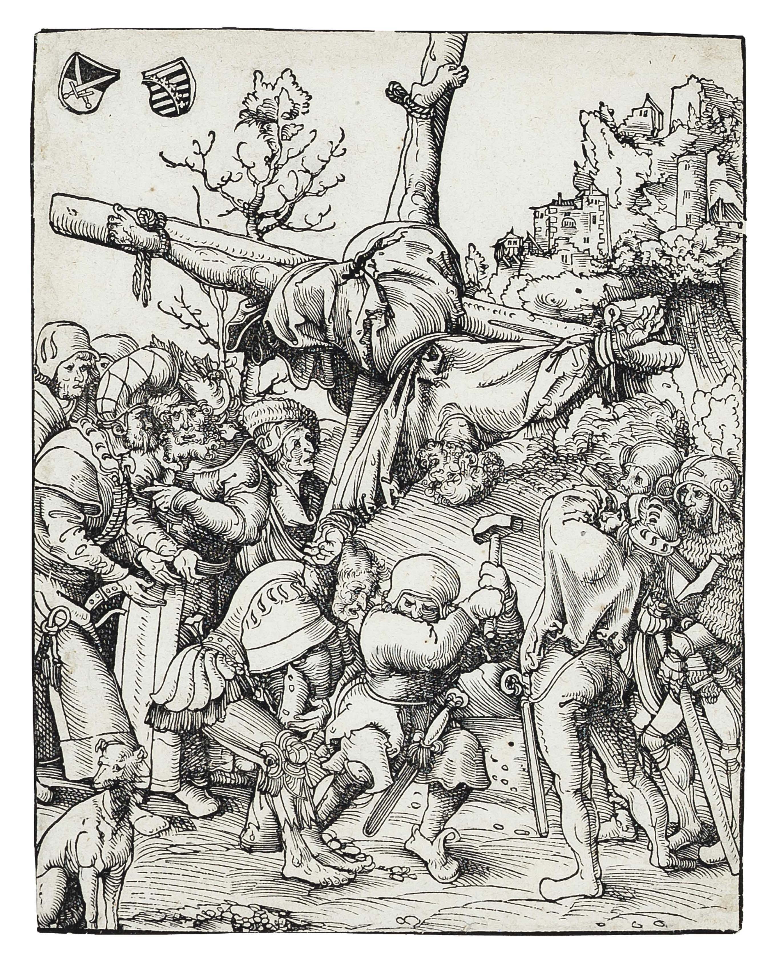 Lucas Cranach the Elder — Мученичество Петра, из книги "Мученичество апостолов" (Гольштейн, 53)