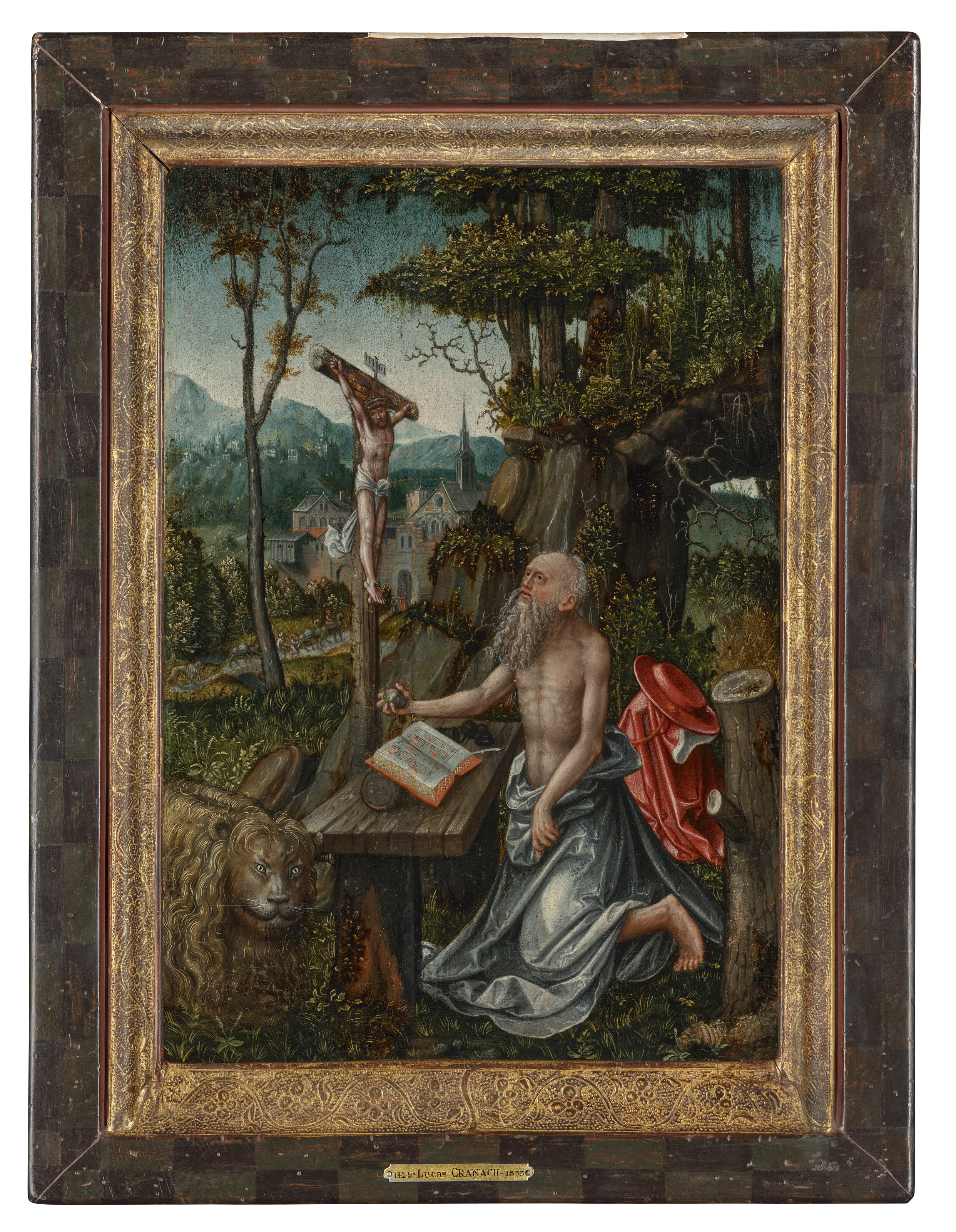 Lucas Cranach the Elder — Кающийся святой Иероним на фоне пейзажа, изображение 2