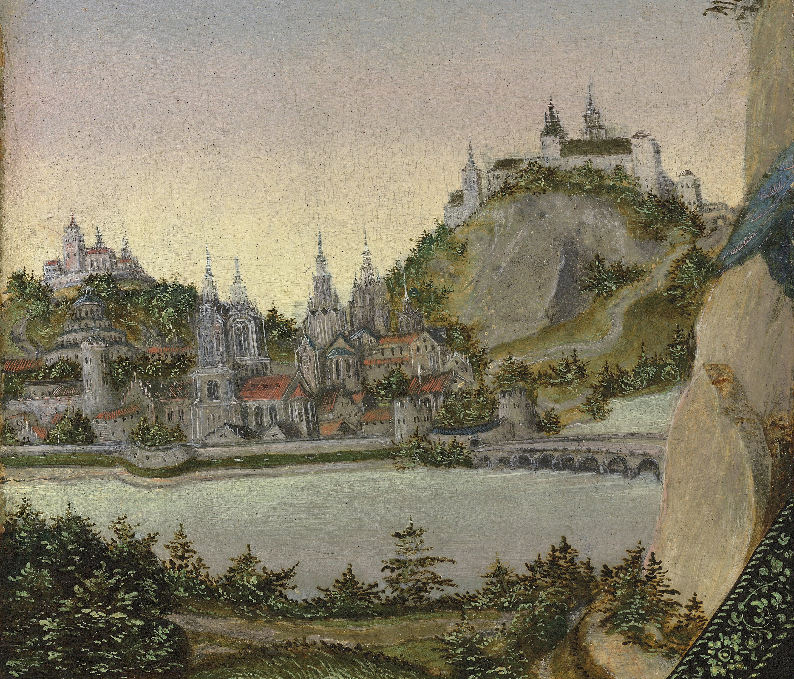Lucas Cranach The Younger — Богородица с Младенцем, Святой Иоанн Креститель и Ангелы, изображение 4