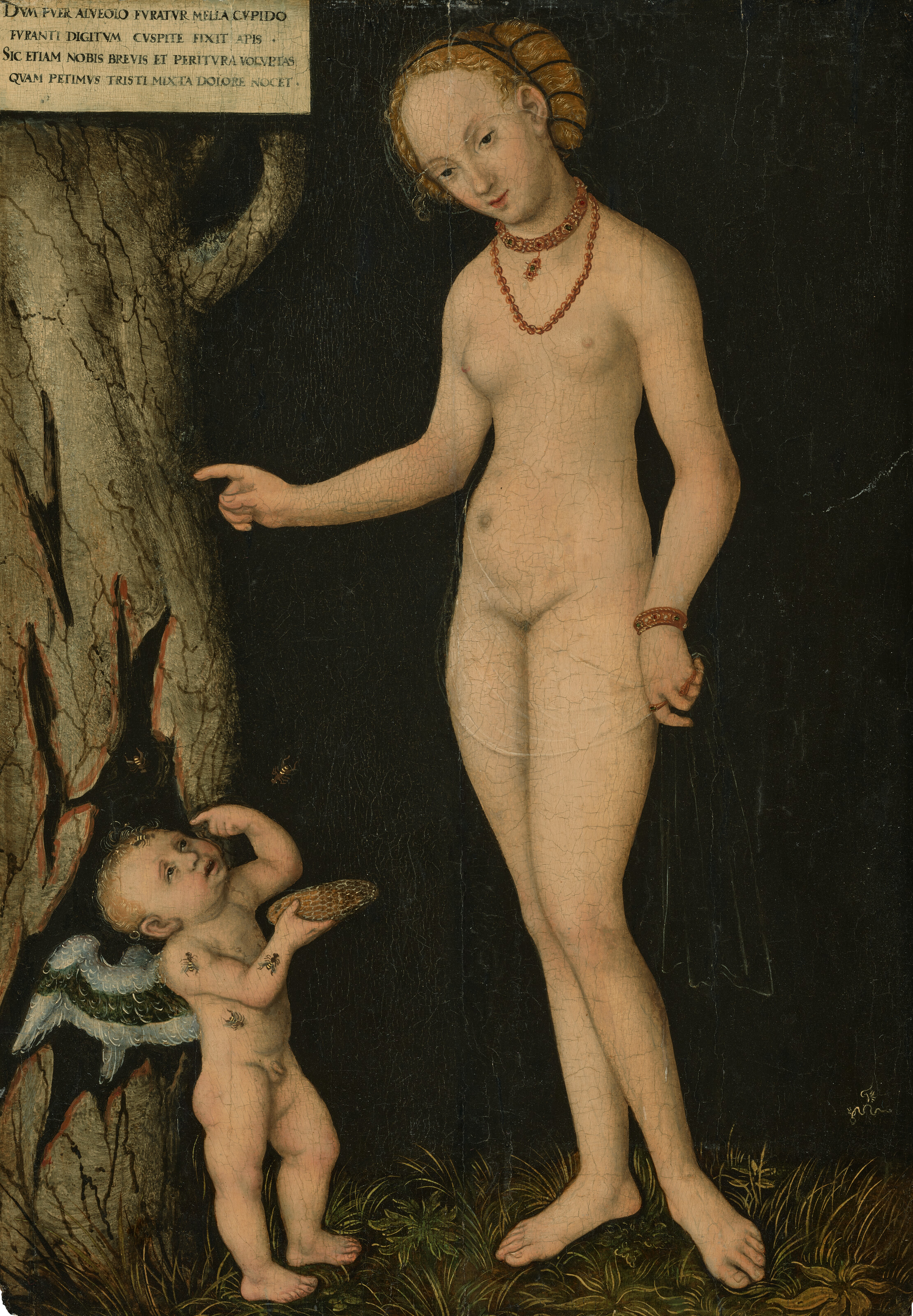 Lucas Cranach The Younger — Венера с Купидоном, похитителем меда