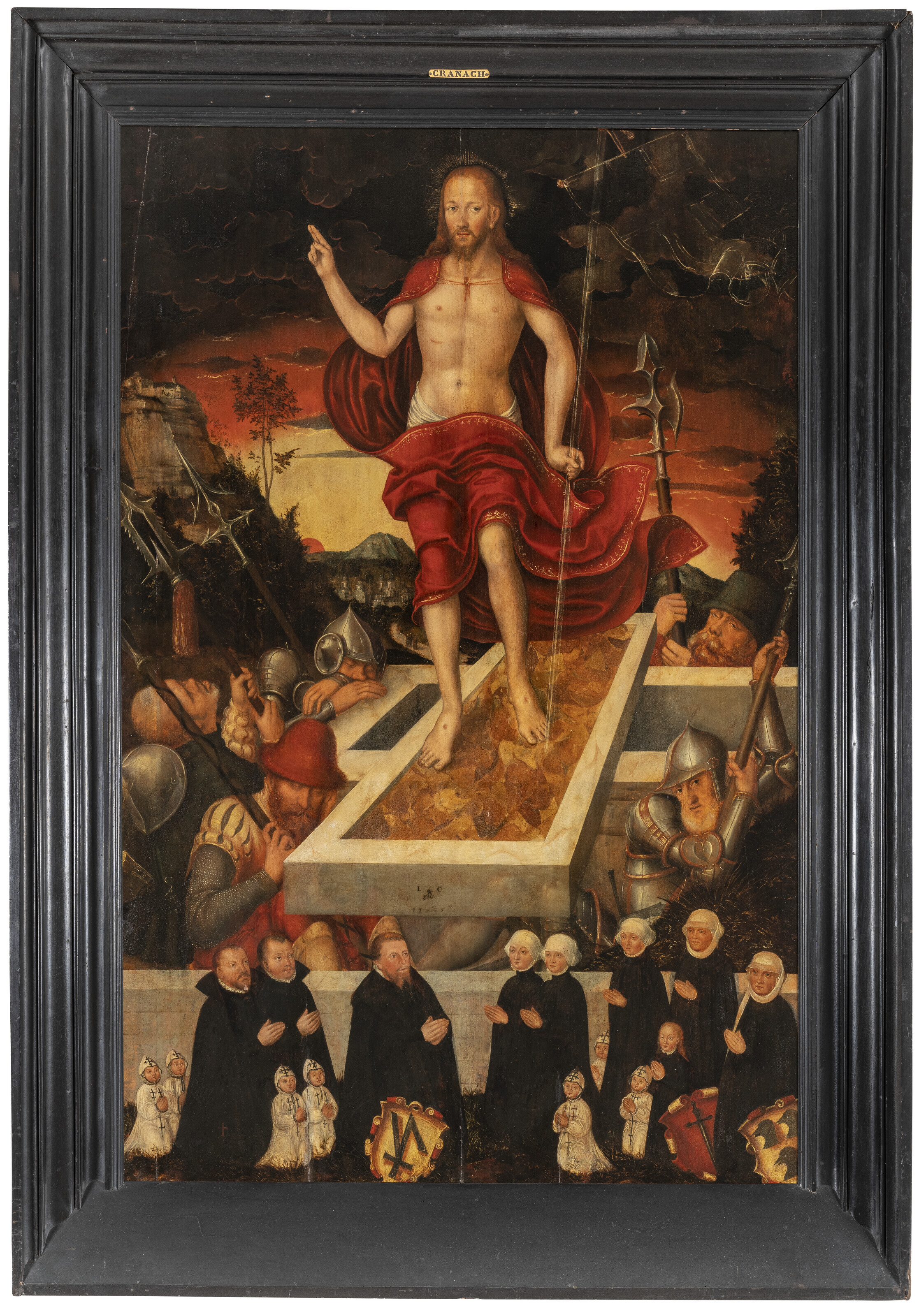 Lucas Cranach The Younger — Эпитафия: Воскресший Христос с семьей-донором, изображение 2