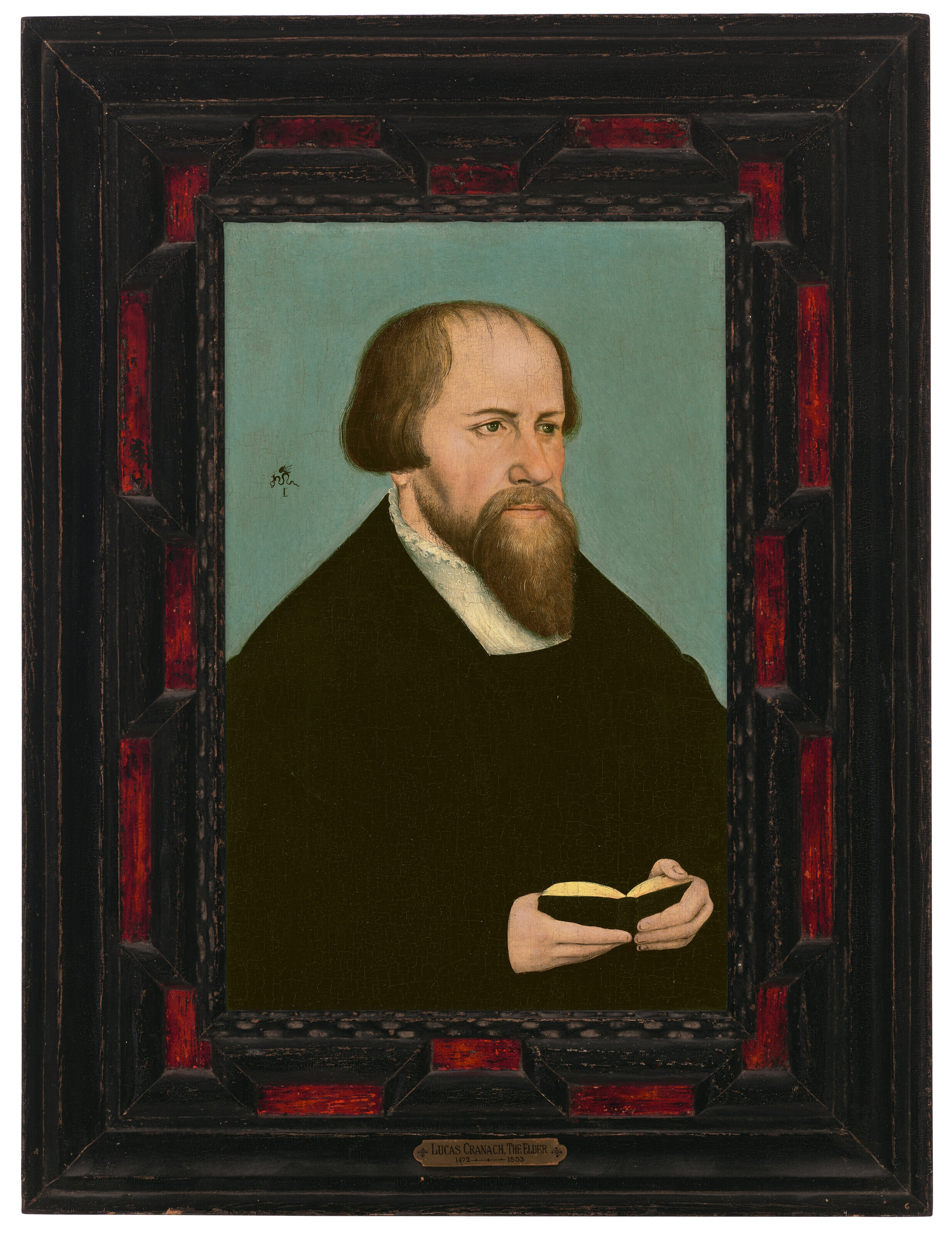 Lucas Cranach The Younger — Портрет Каспара Круцигера (1504-1548), во весь рост, с книгой в руках, изображение 2