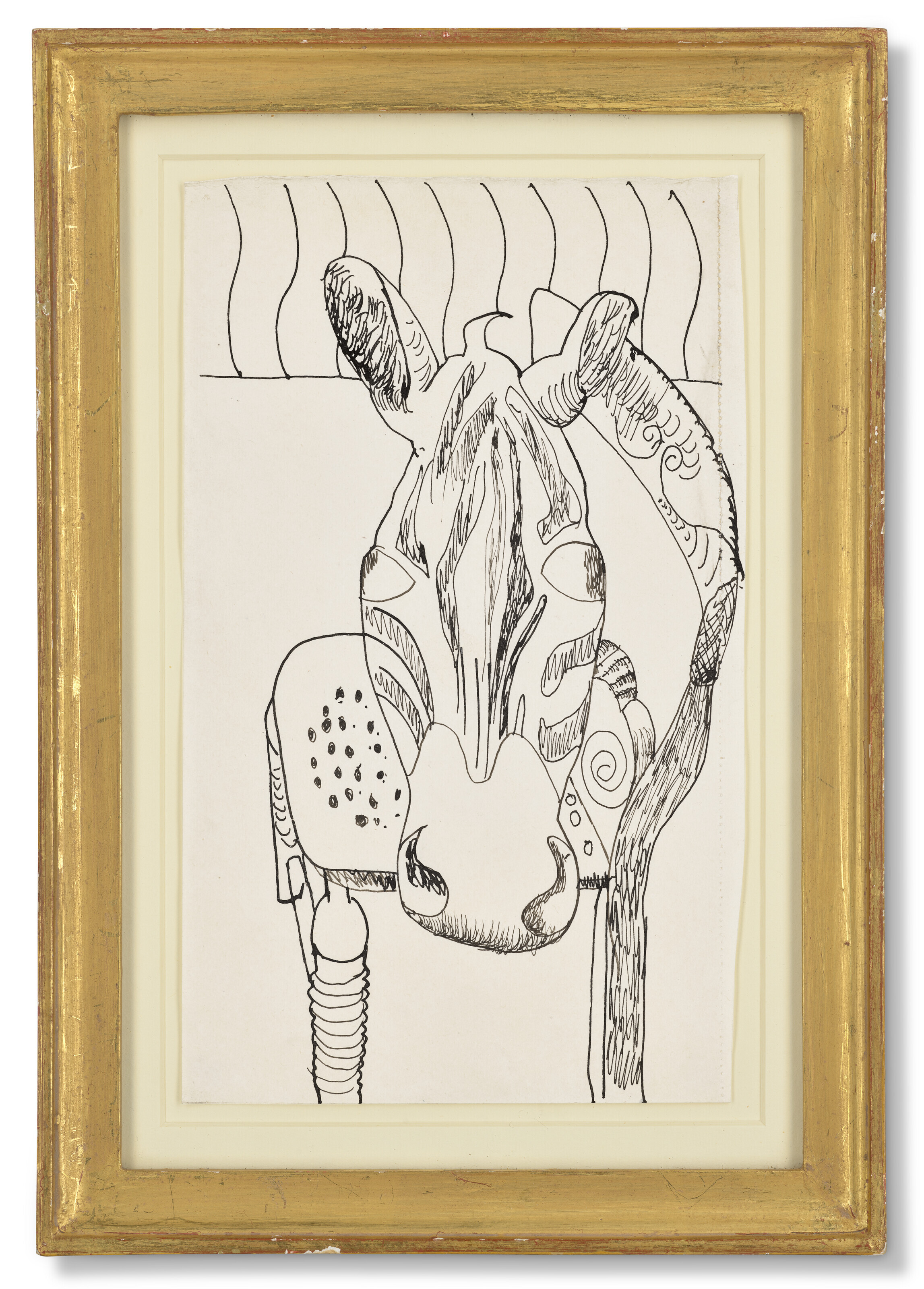Lucian Freud — Голова зебры на стуле, изображение 2