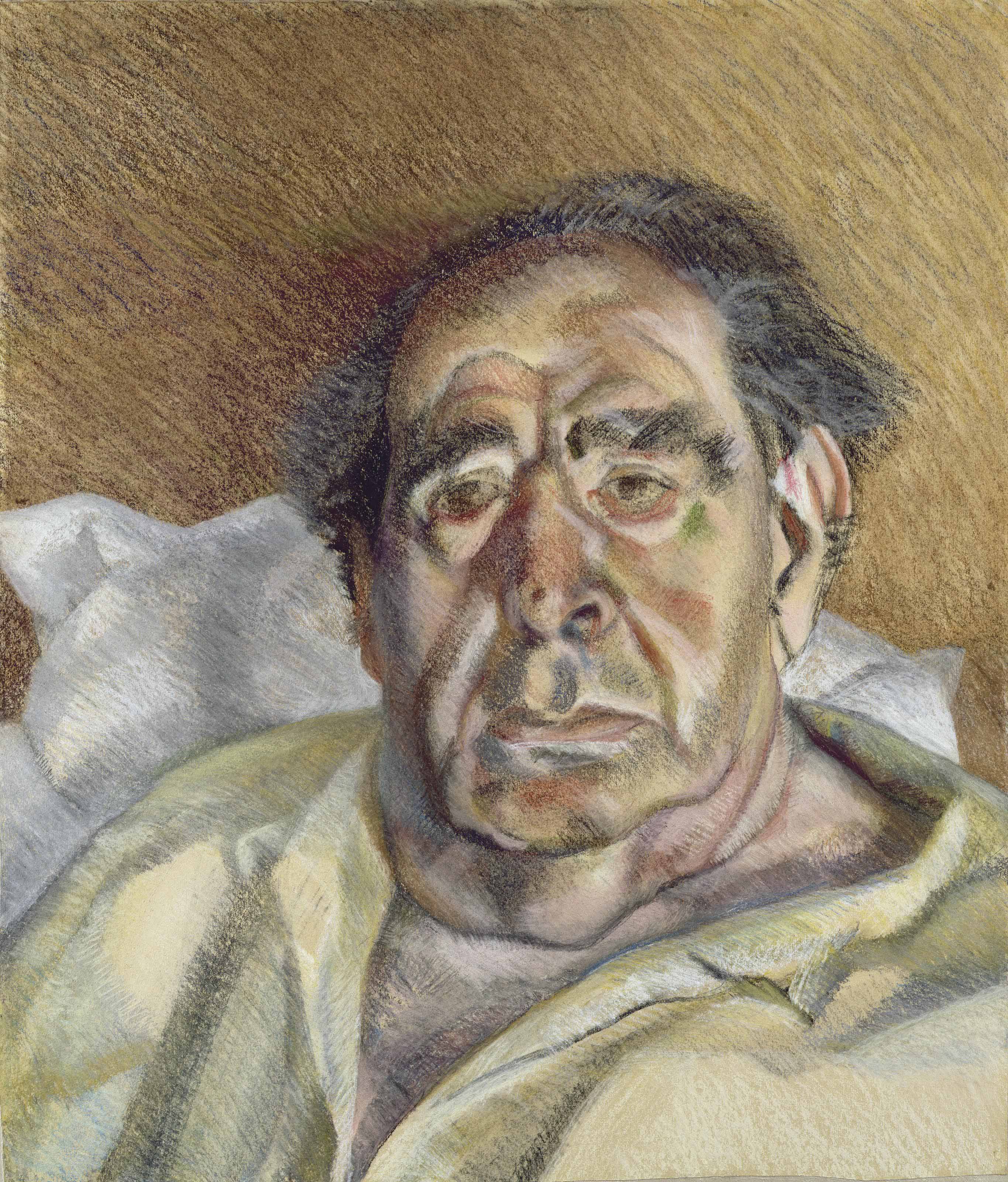 Lucian Freud — Лорд Гудмен в своей желтой пижаме, изображение 2