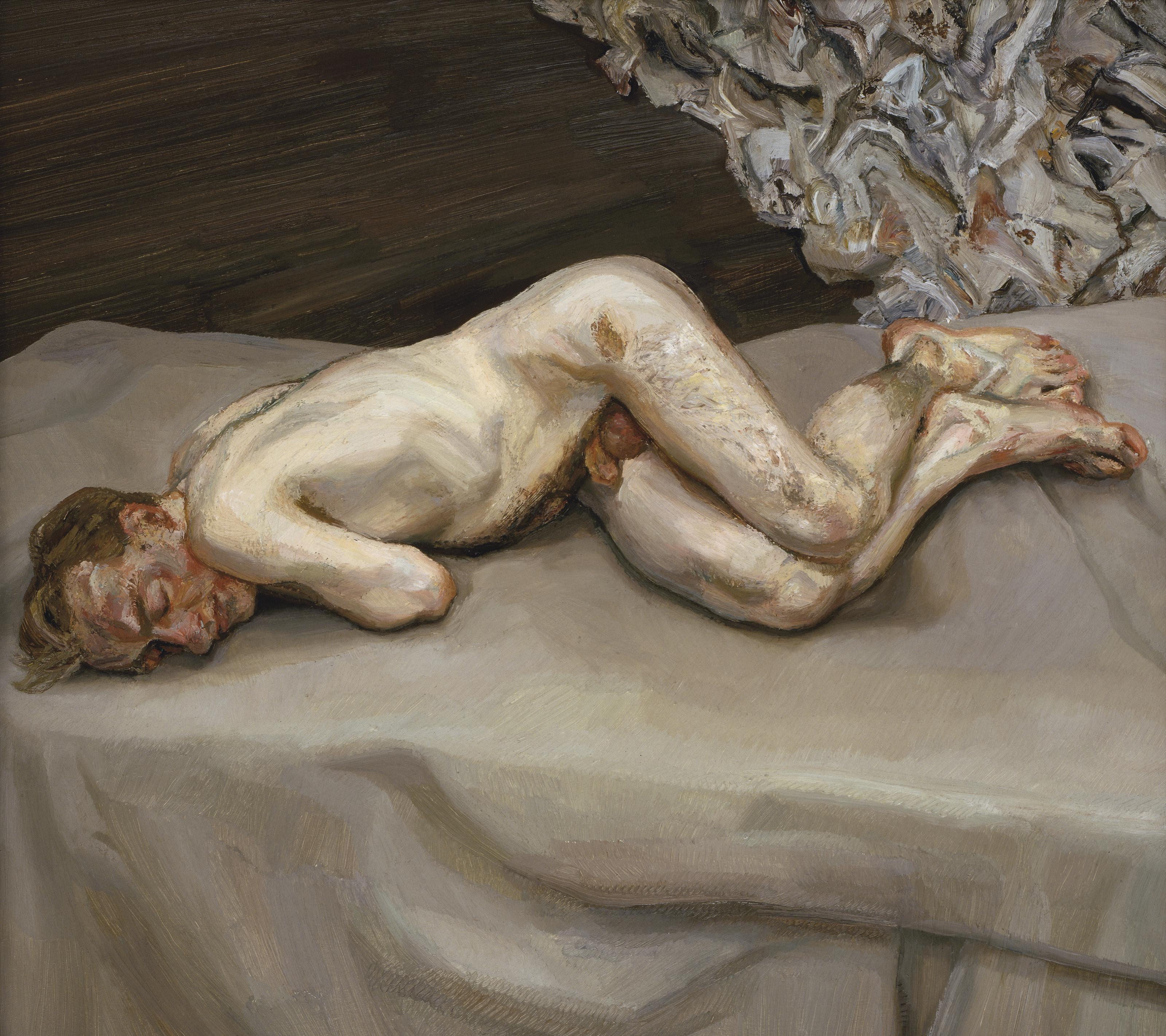 Lucian Freud — Голый мужчина на кровати, изображение 2