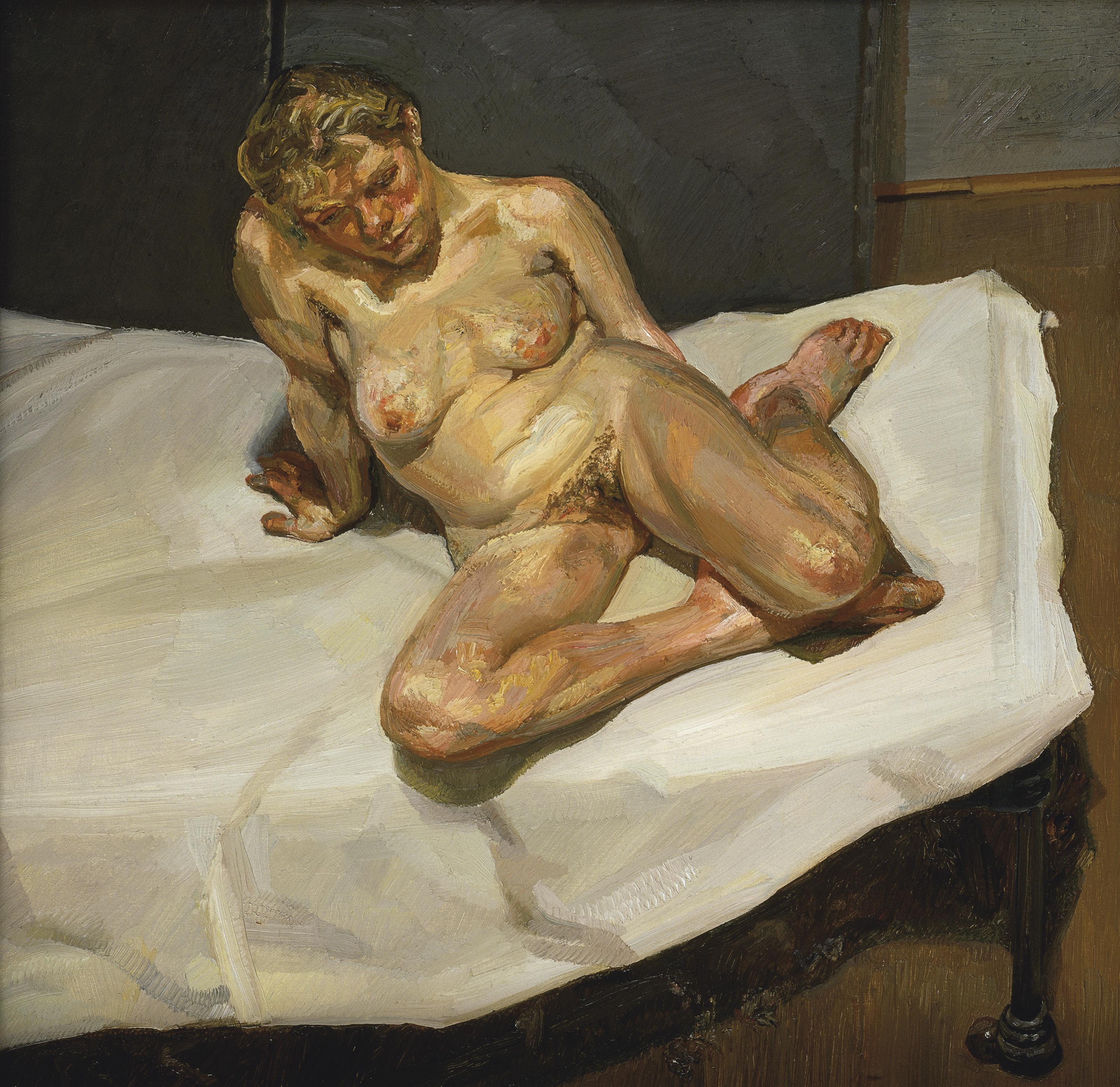 Lucian Freud — Девушка сидит, изображение 2