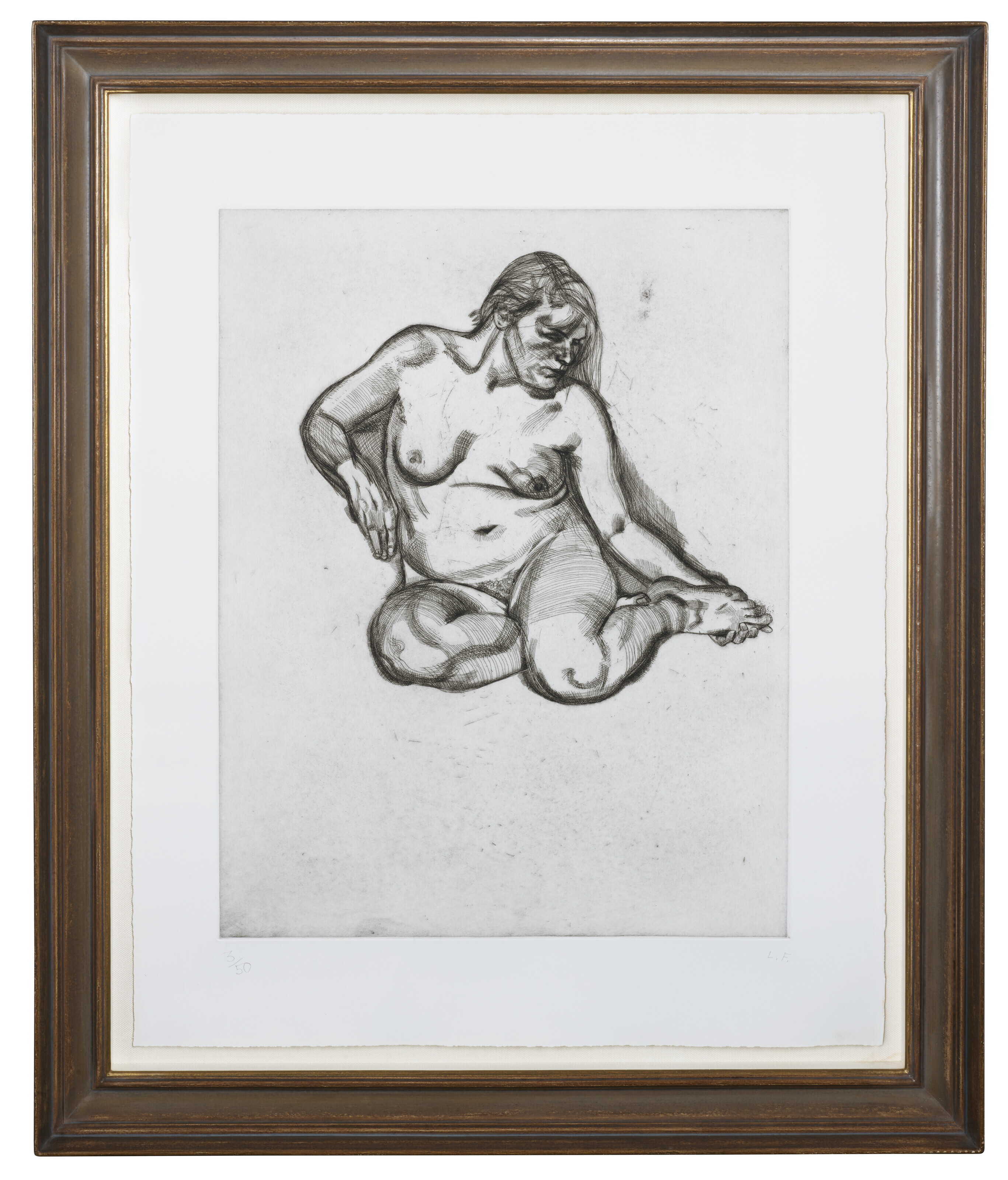 Lucian Freud — Девушка Держится за Свою Ногу, изображение 2