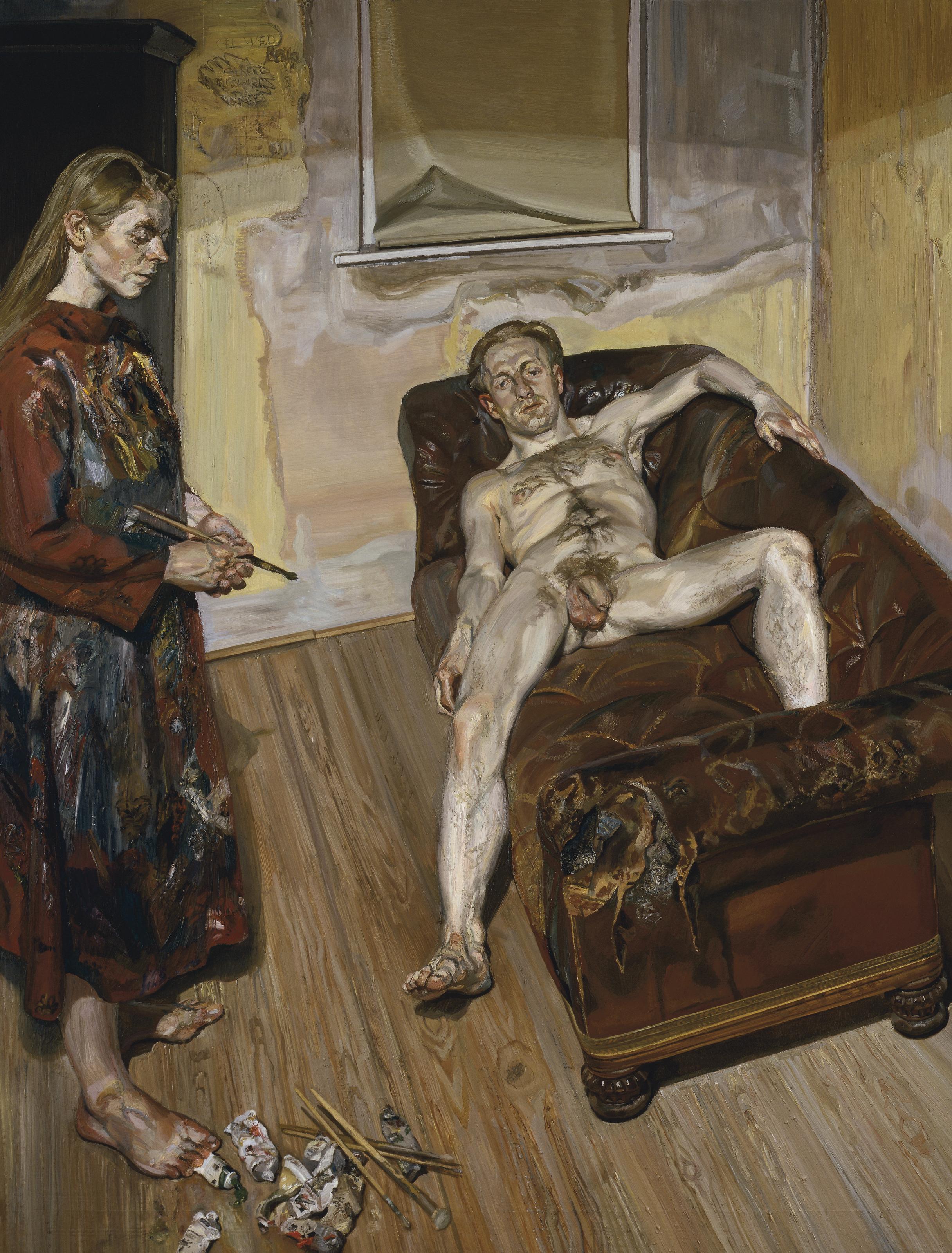 Lucian Freud — Мужчина, позирующий, изображение 2