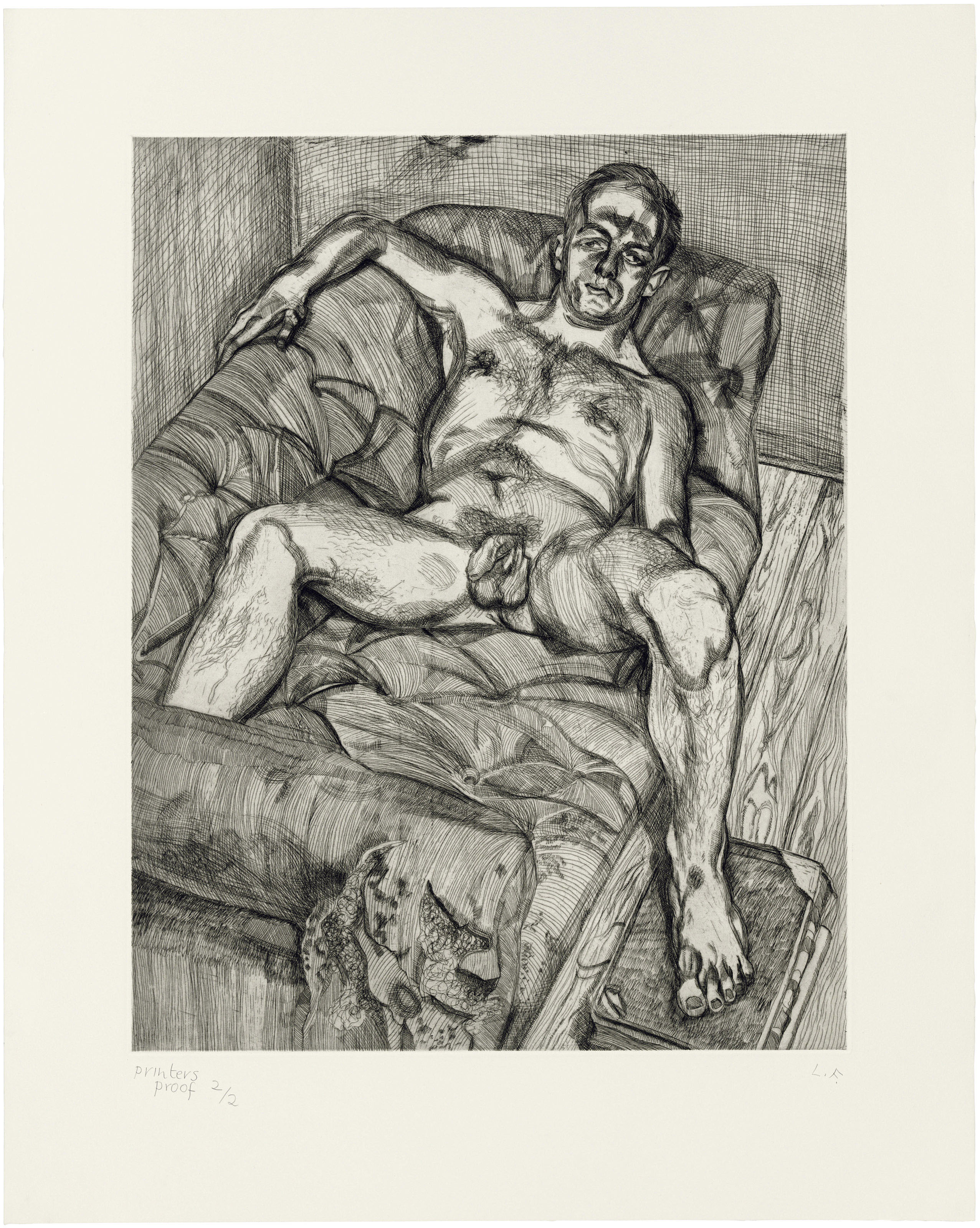 Lucian Freud — Мужчина, позирующий