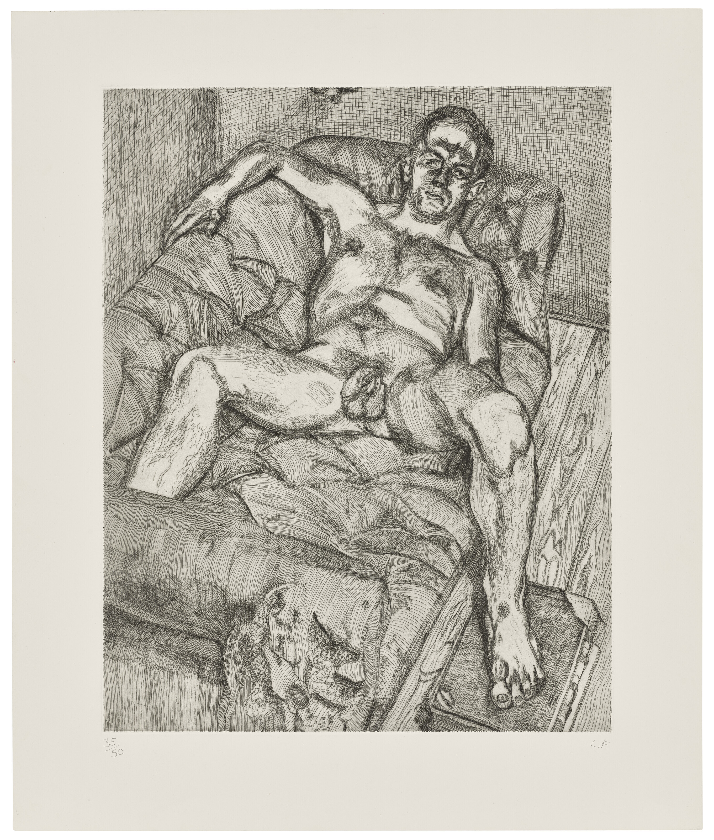 Lucian Freud — Мужчина, позирующий