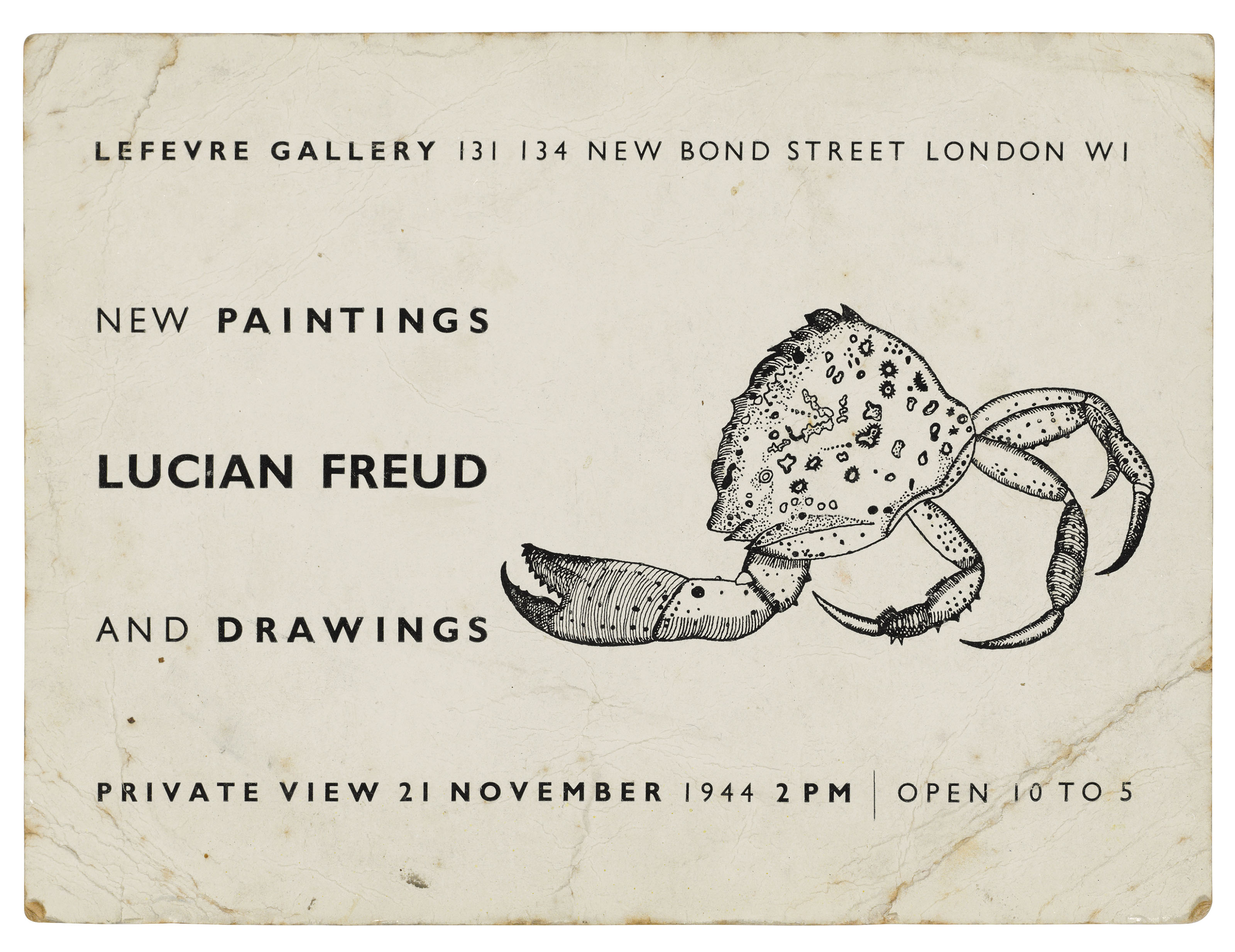 Lucian Freud — Тайник с семью открытками, адресованными Фелисити Хеллаби, две из которых с нарисованными от руки иллюстрациями, изображение 9