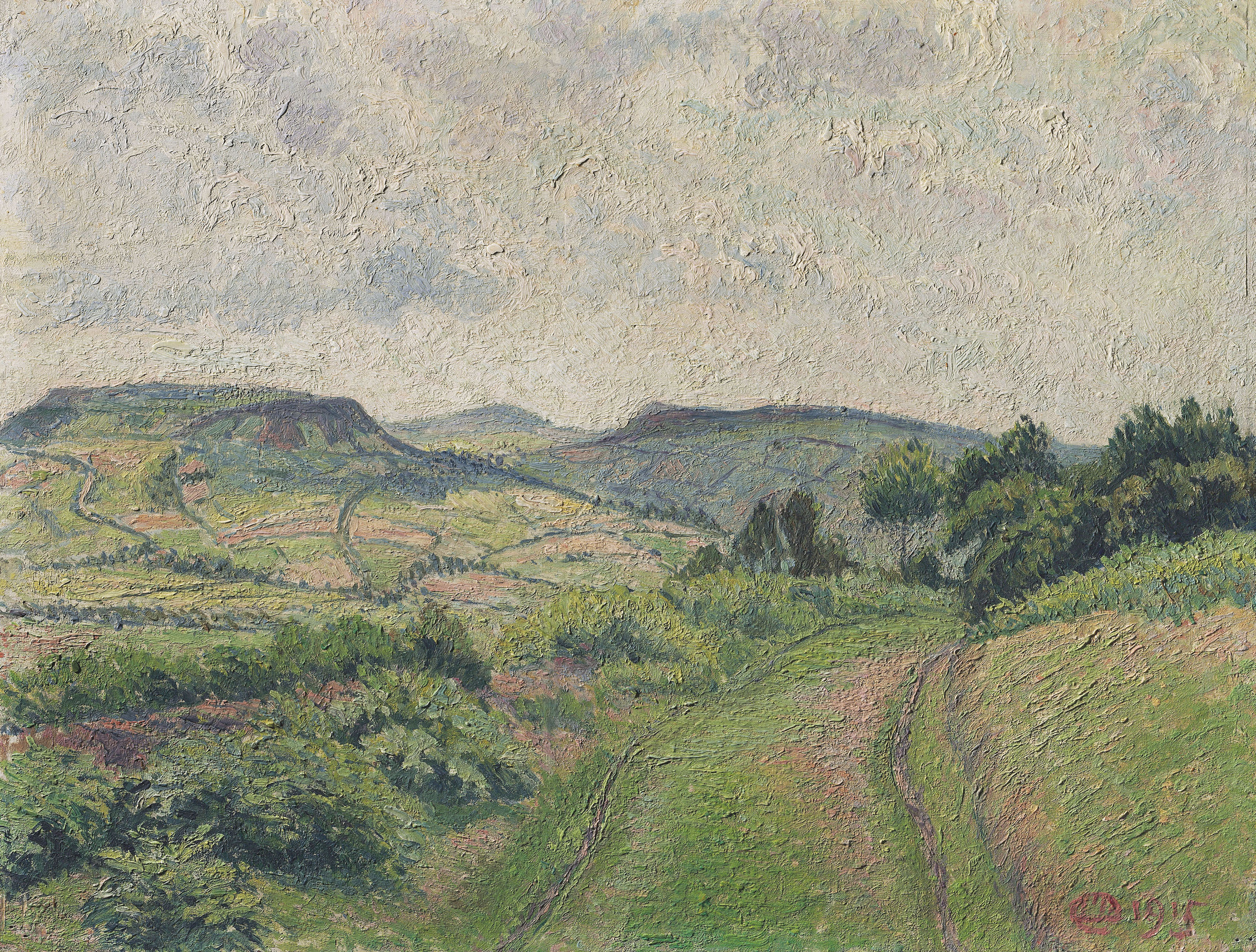 Lucien Pissarro — Холмистый ландшафт