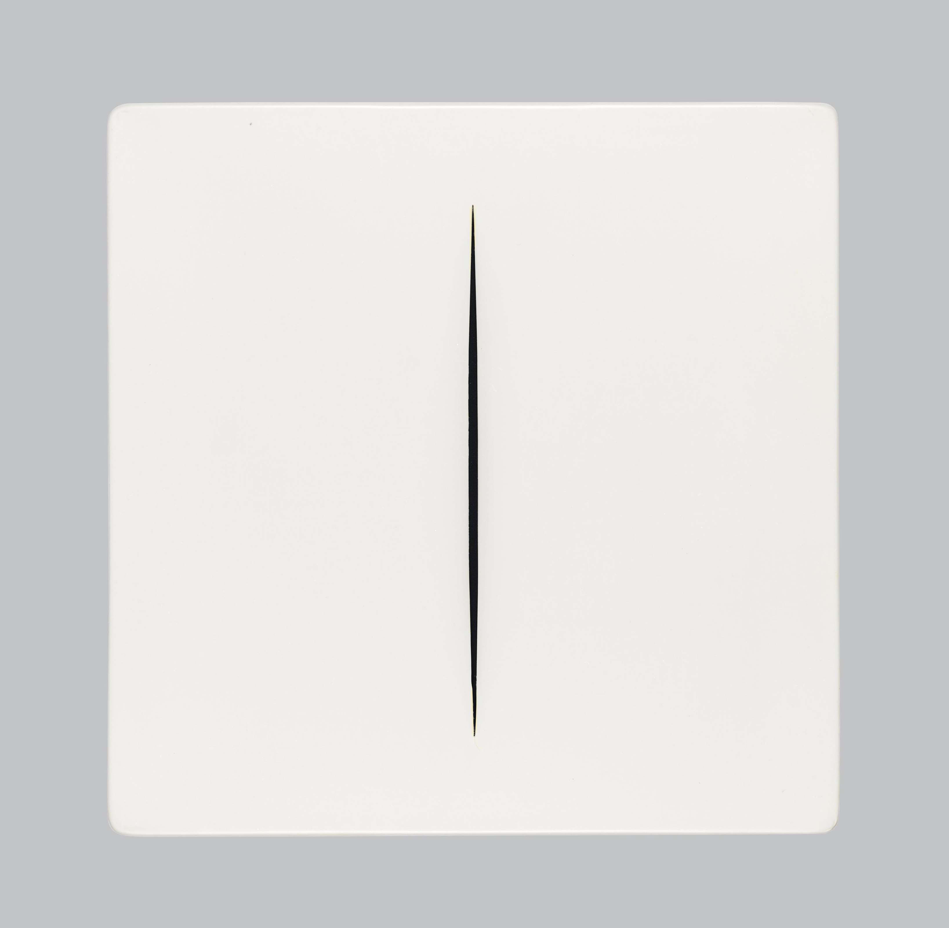 Lucio Fontana — Кончетто Спациале (белый)