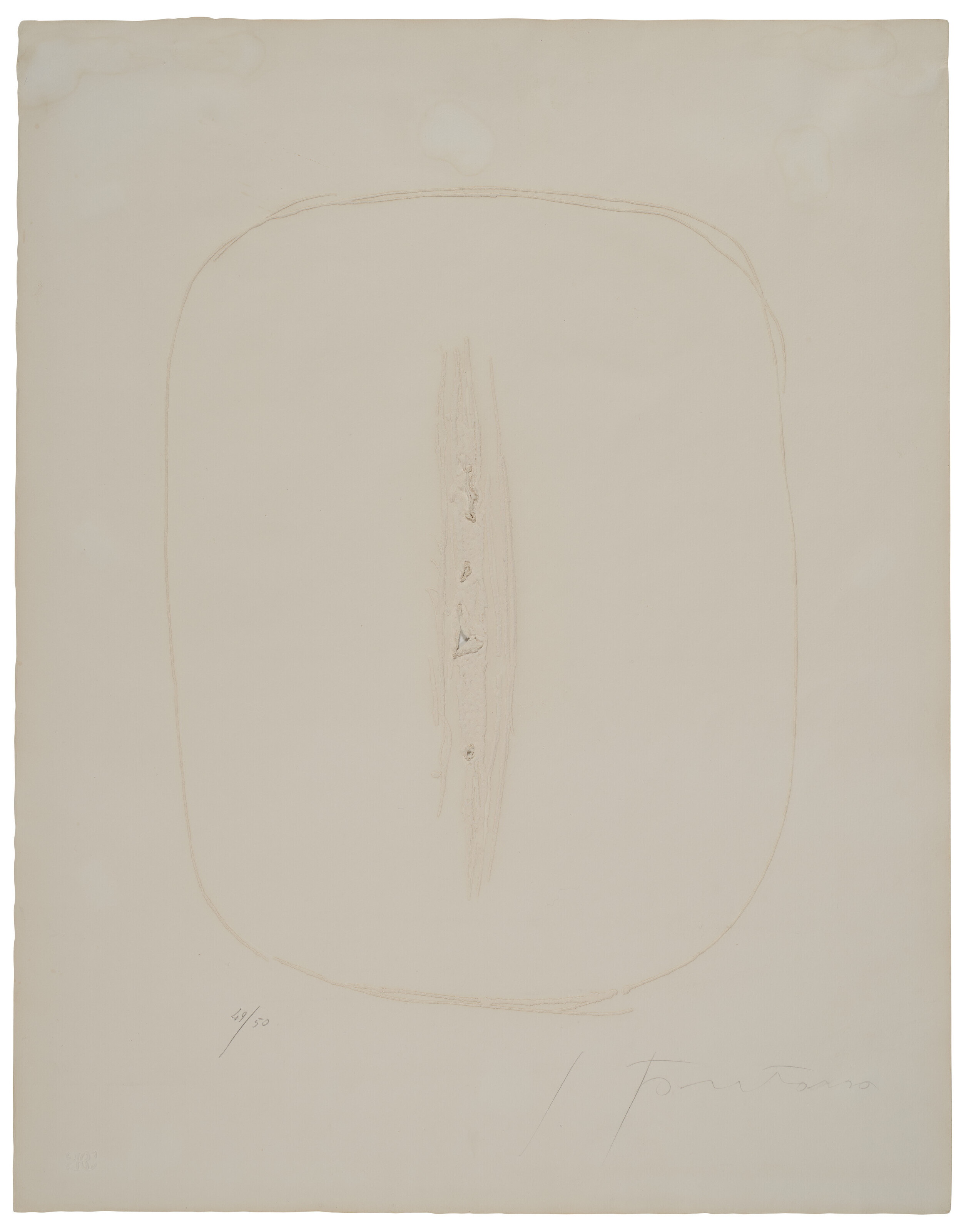 Lucio Fontana — "Кончетто Спациале" от оригинального музея аквафорти Лучио Фонтана