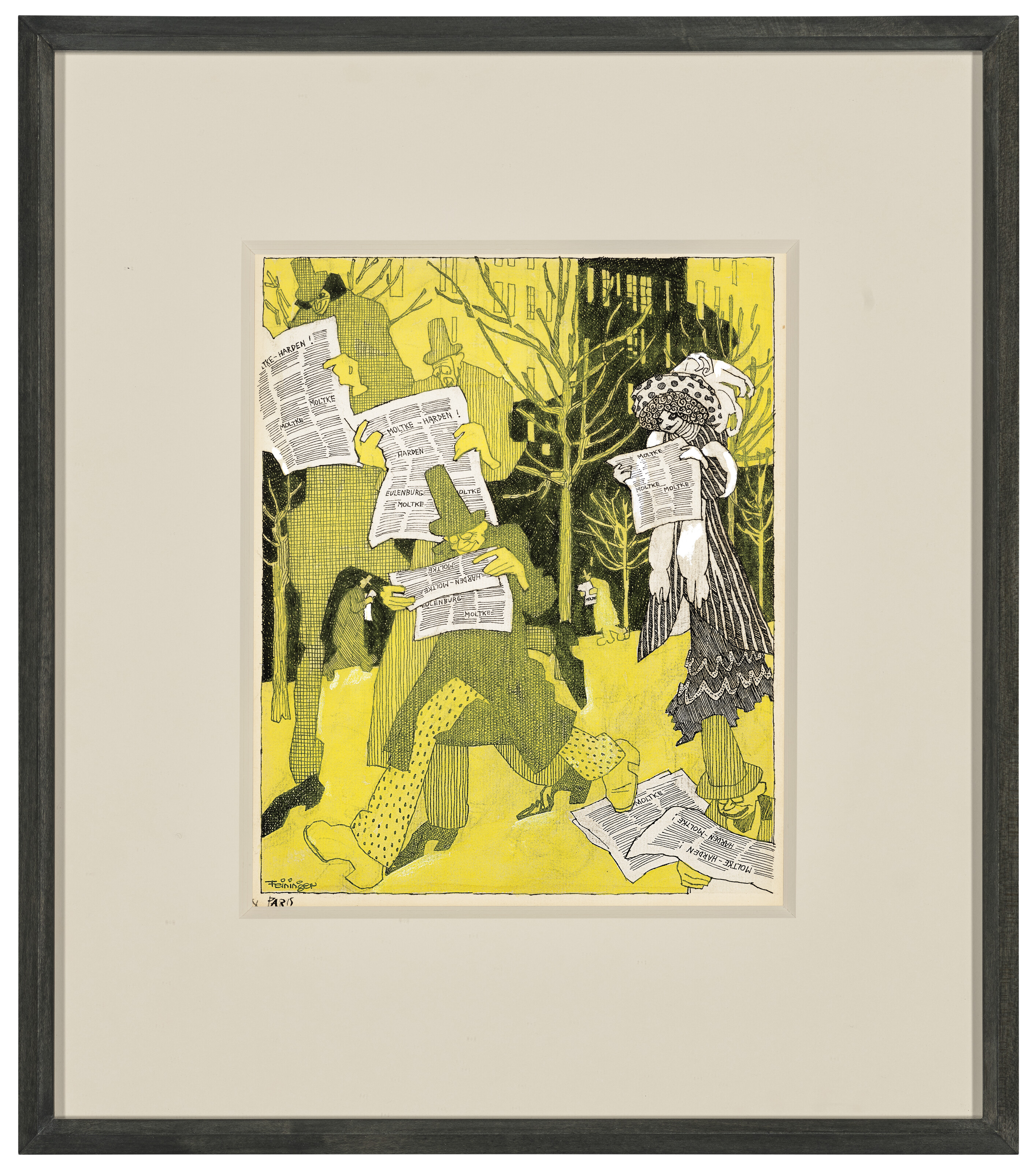 Lyonel Feininger — Париж (читатели газет), изображение 2