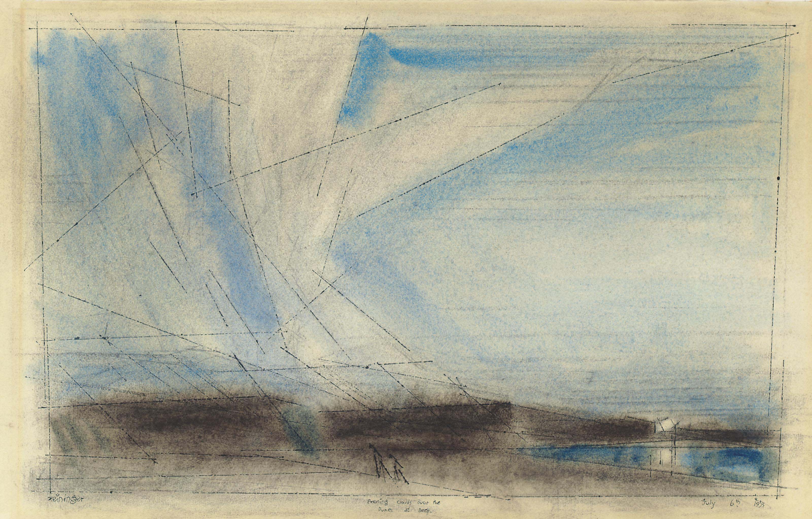 Lyonel Feininger — Вечерние облака над дюнами в глубокой