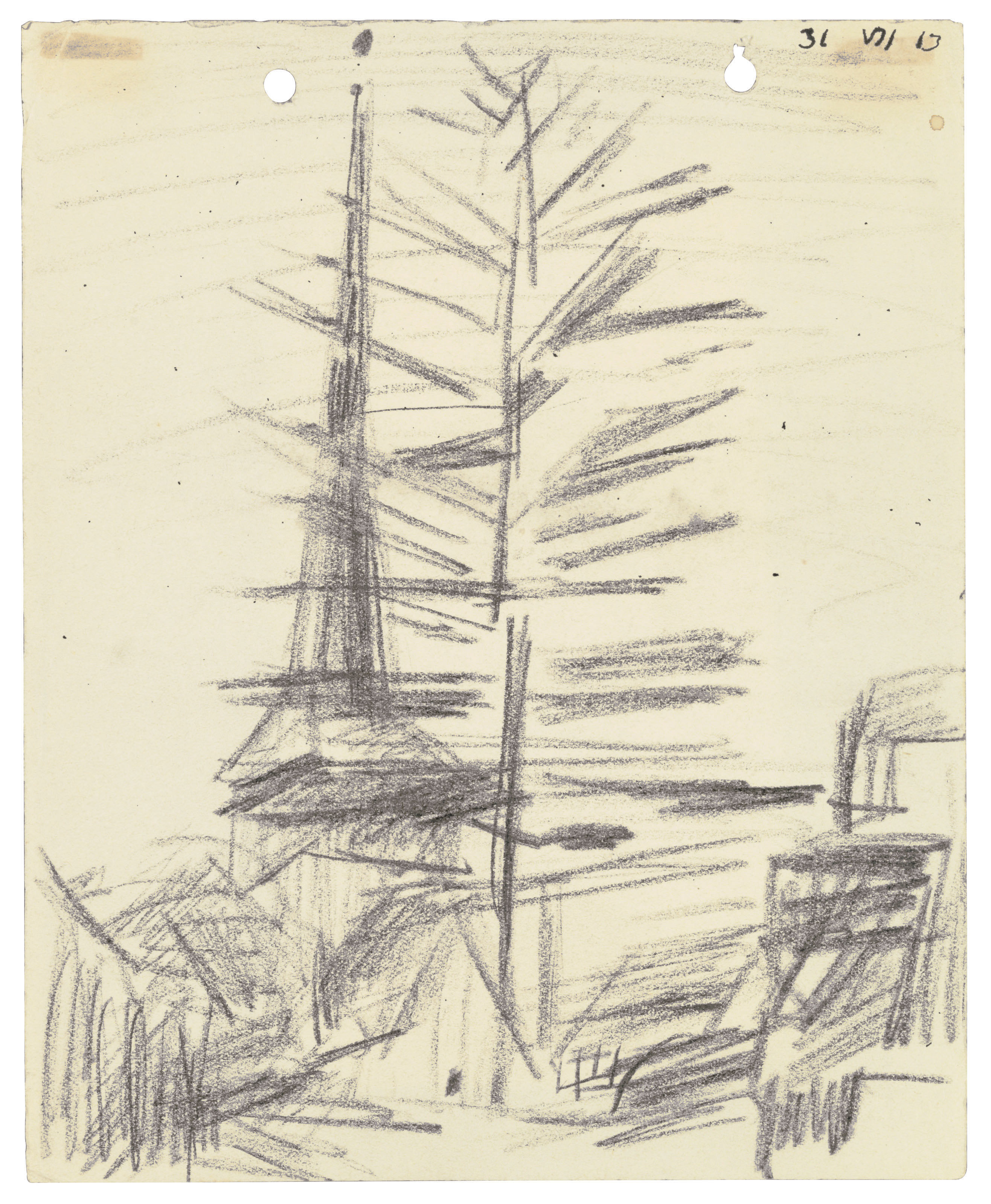 Lyonel Feininger — Церковь Гельмерода с деревом
