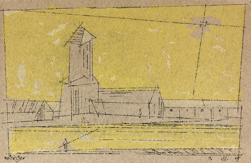 Lyonel Feininger — Без названия (Пороховая башня)