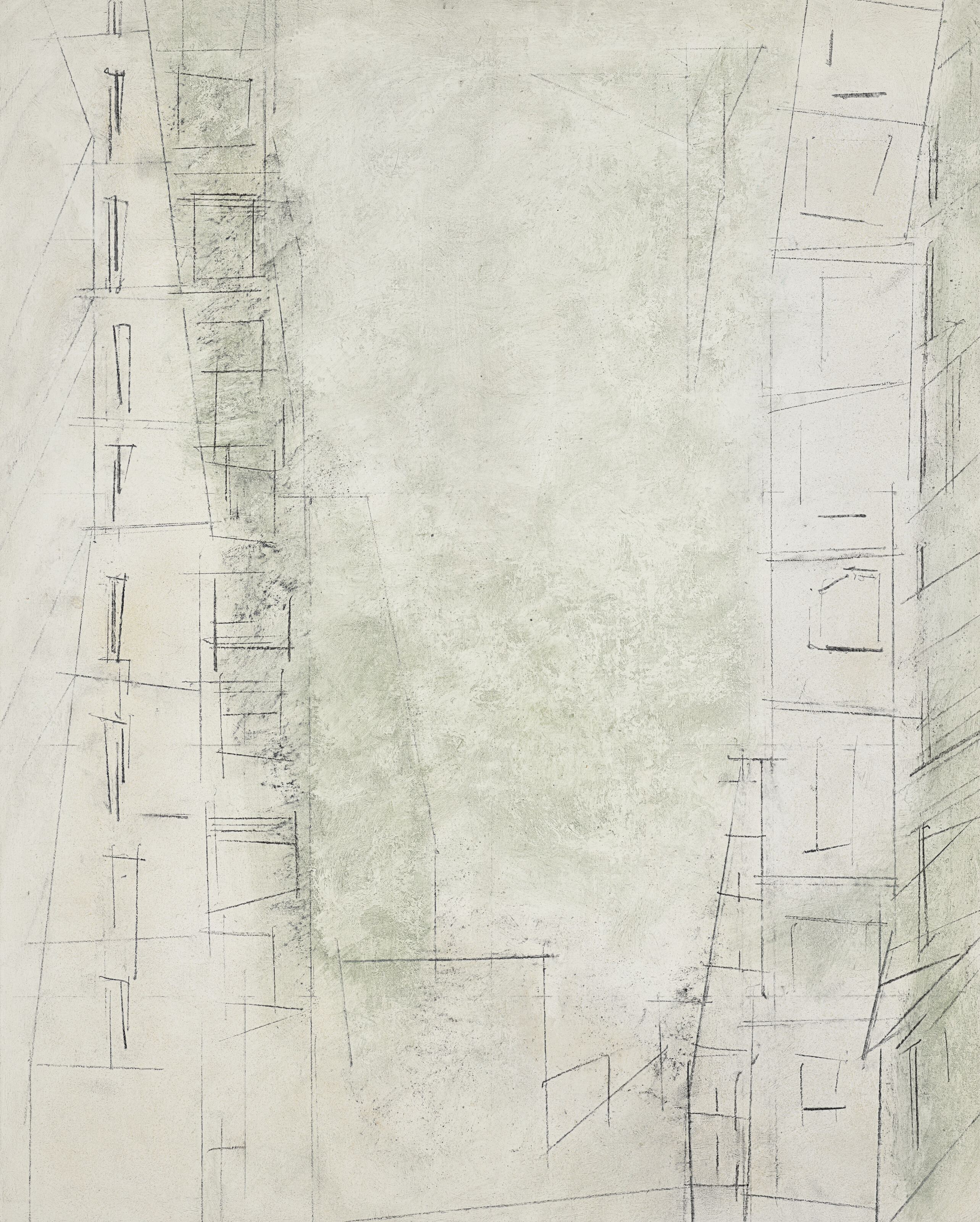 Lyonel Feininger — Без названия (небоскребы Манхэттена)