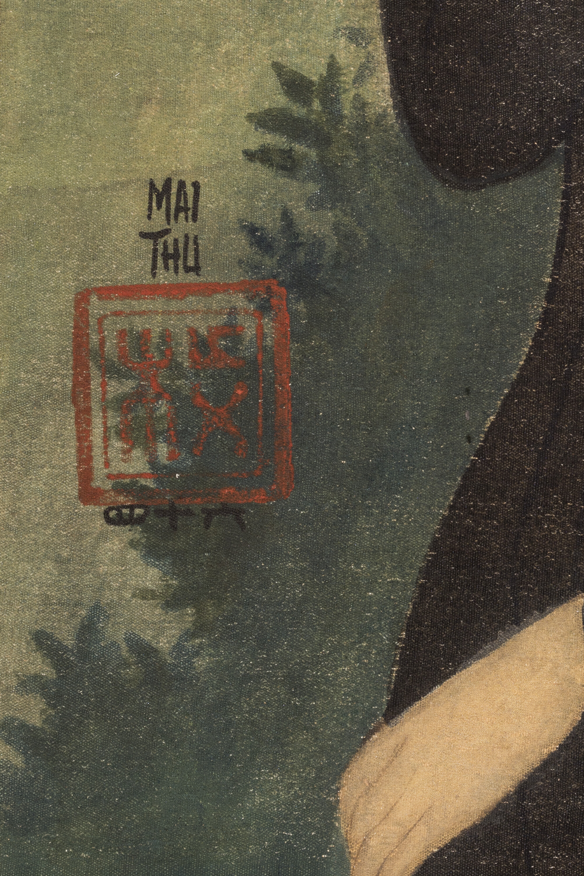 Mai Thu — Femme au châle rouge (Женщина в красной шали), изображение 3