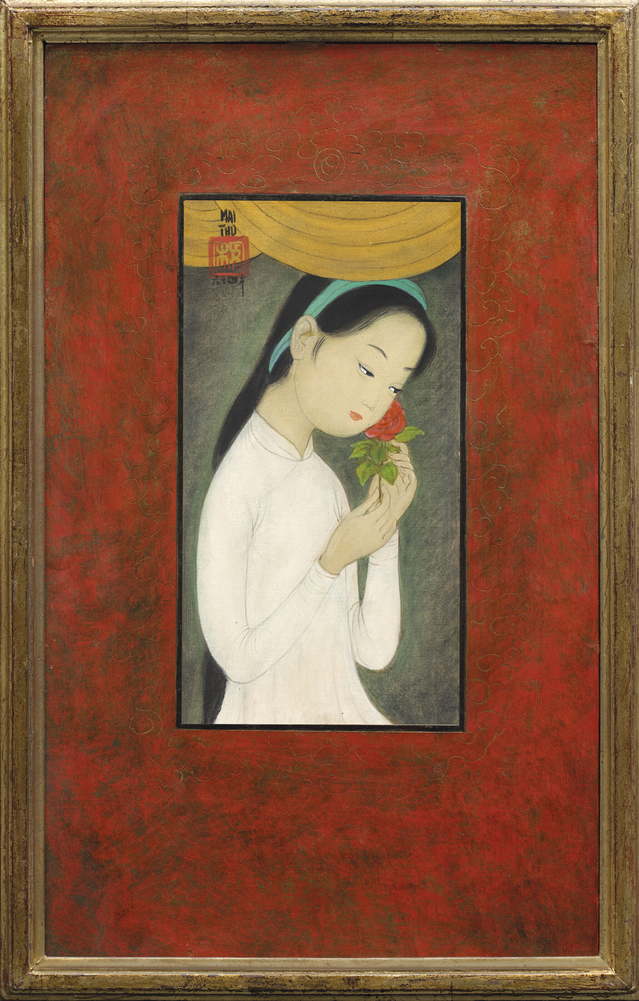 Mai Thu — Юная девушка с розой (Молодая леди с розой), изображение 2
