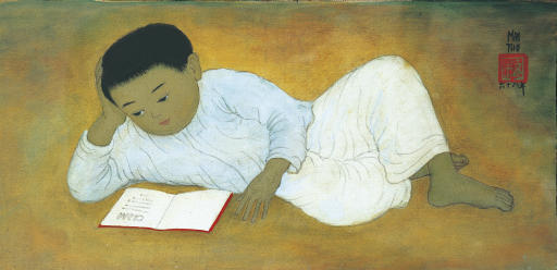 Mai Thu — Ребенок читает книгу