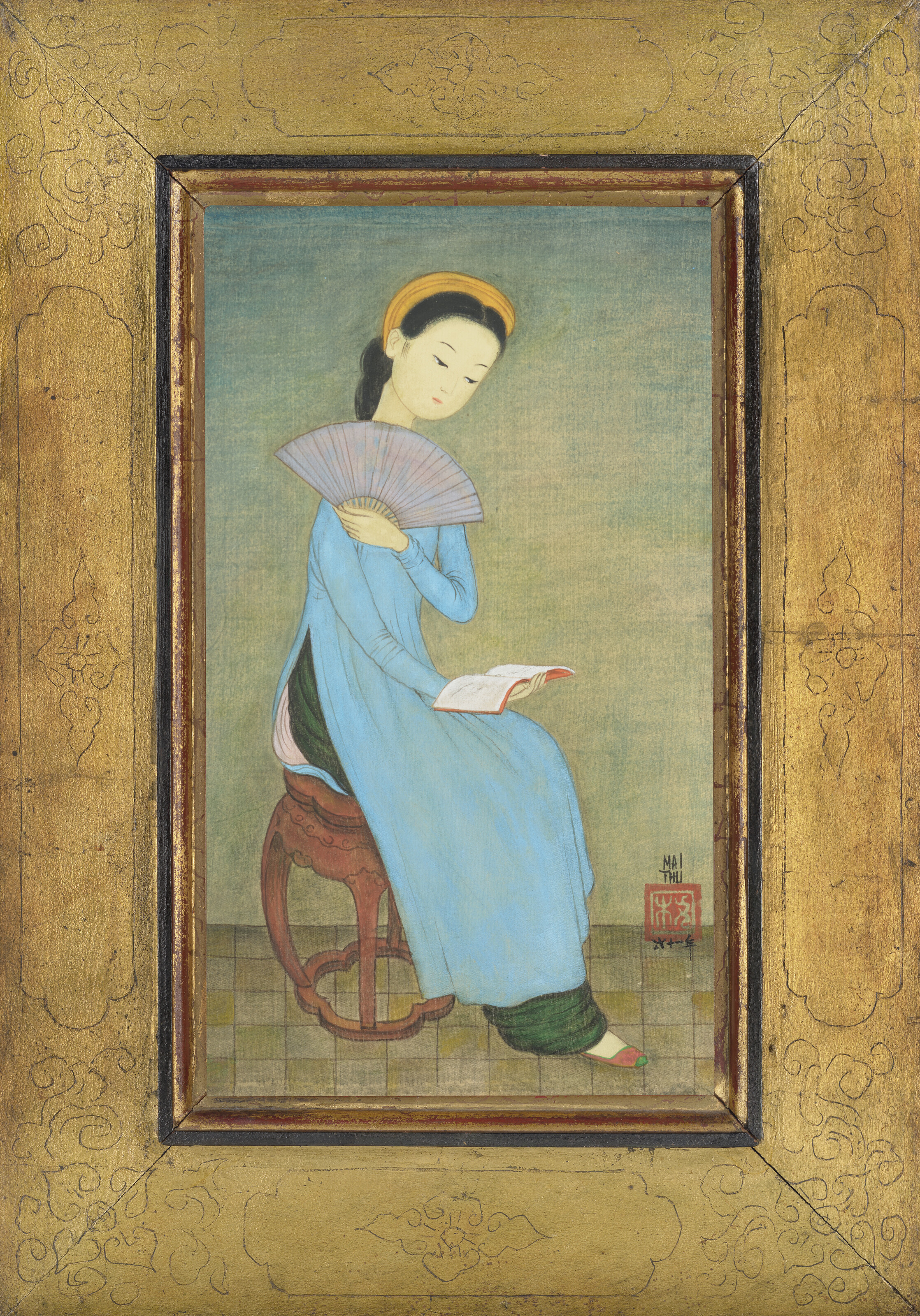 Mai Thu — Голубая туника (синий Ао Дай), изображение 2