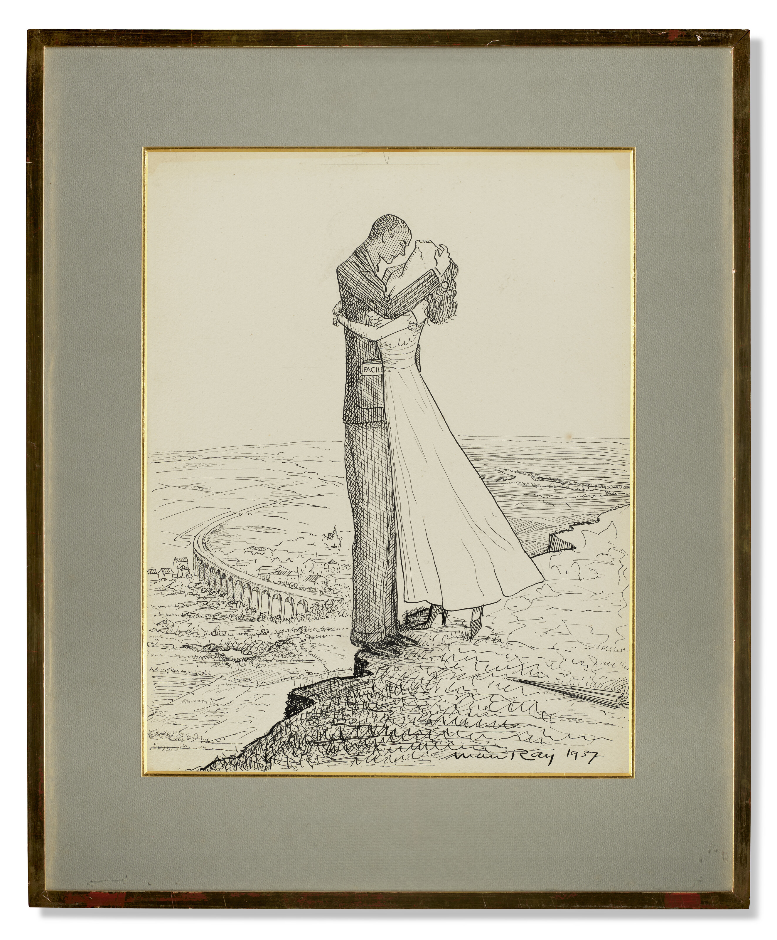 Man Ray — Без названия (Пара на краю обрыва в Ле-Пеке), изображение 4
