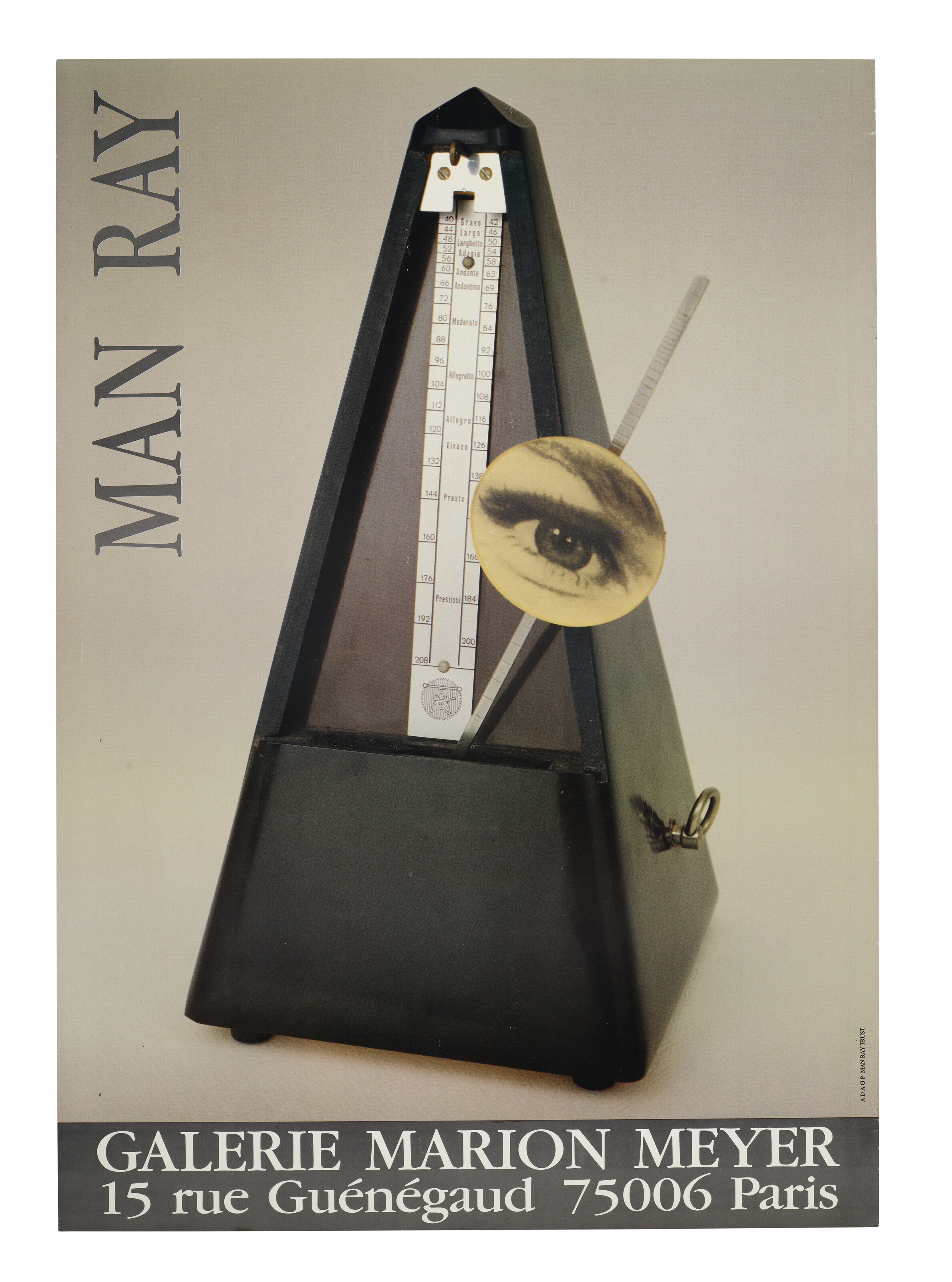 Man Ray — Плакат с выставки Мана Рэя в галерее Марион Мейер, Париж