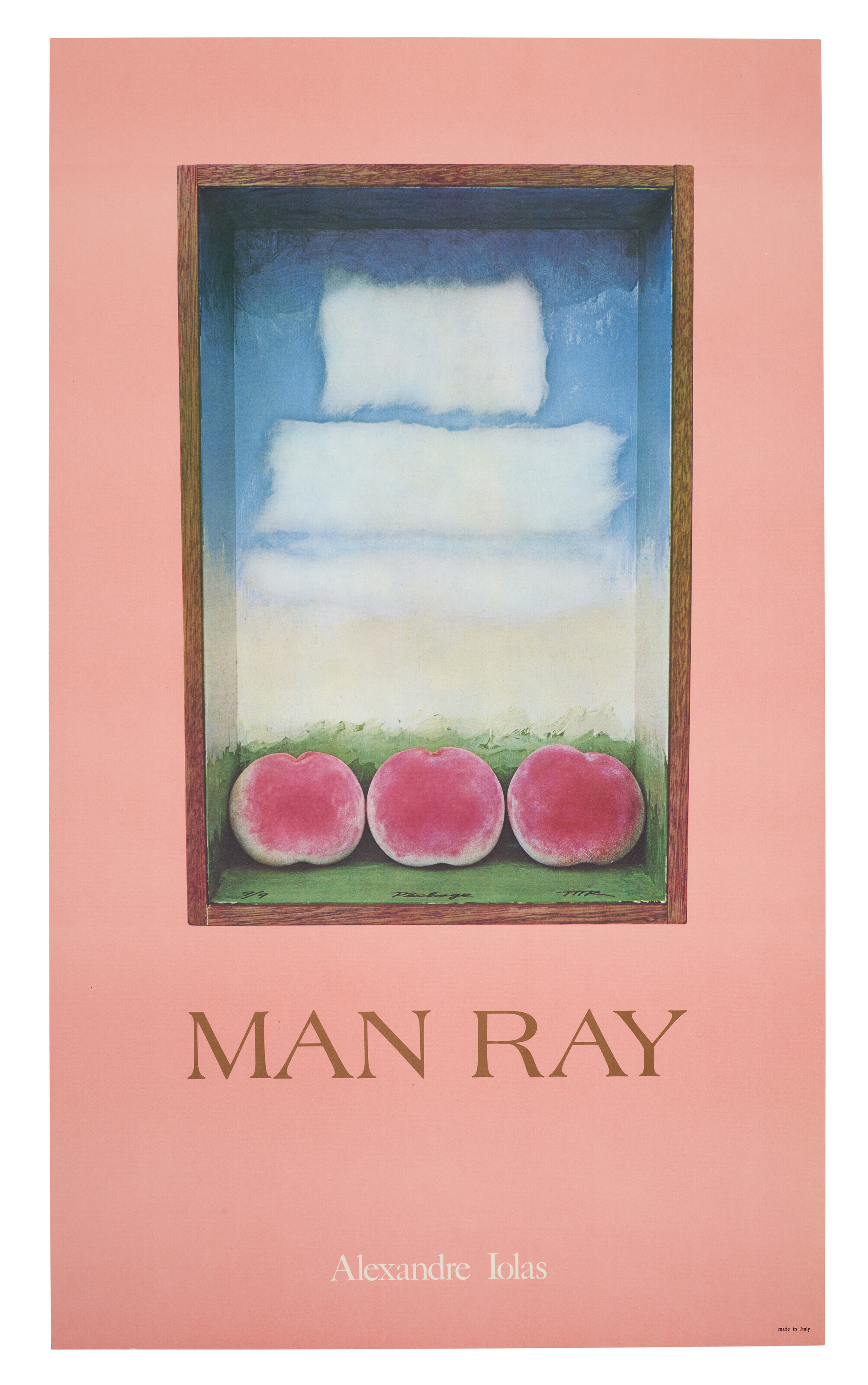 Man Ray — Плакат с выставки Мана Рэя в Галерее Александра Иоласа, Париж, 1973-1974