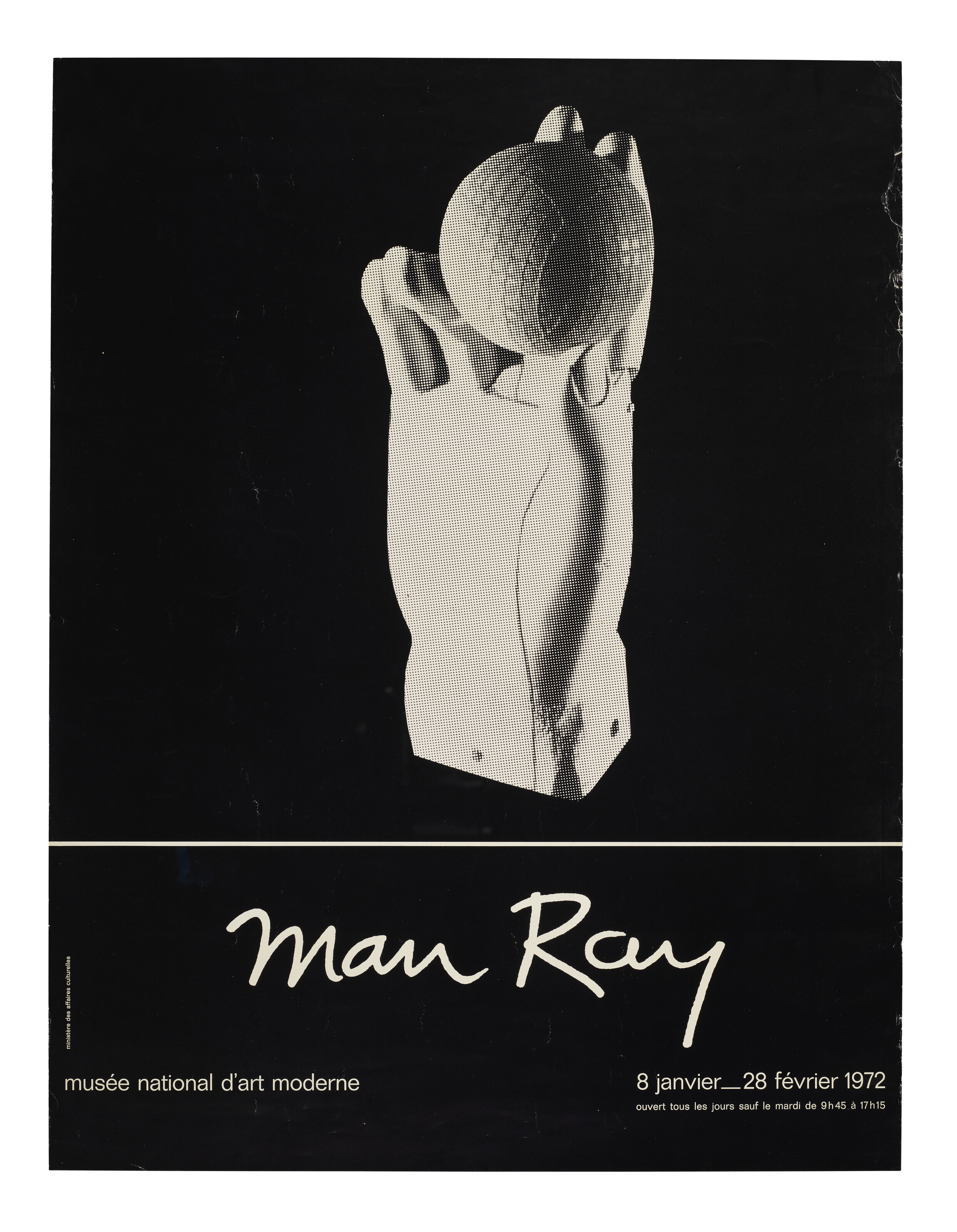 Man Ray — Афиша выставки Мана Рэя в Национальном музее современного искусства, 8 января - 28 февраля 1972