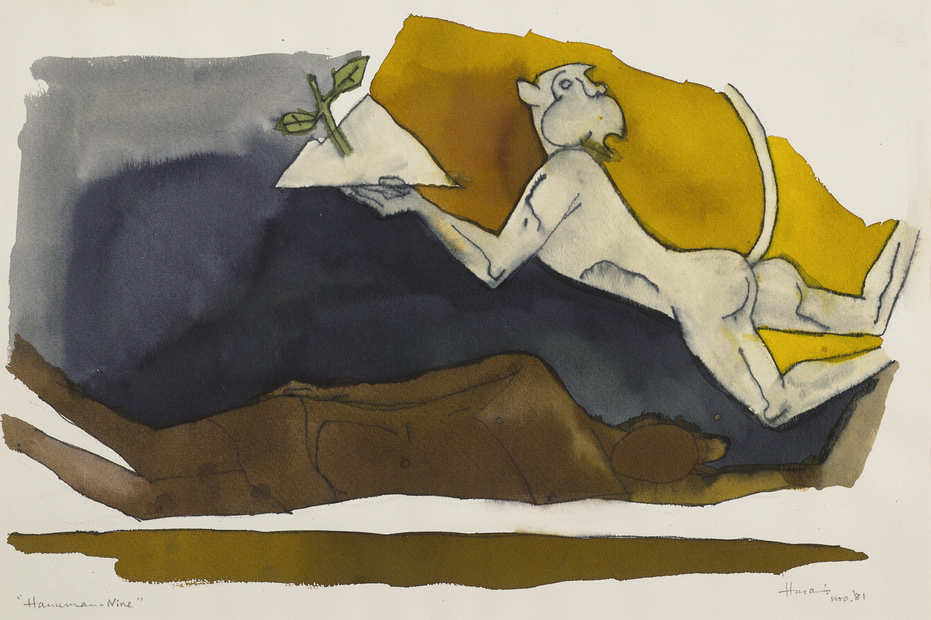 Maqbool Fida Husain — Девятый Хануман; Кайлаш-Пати, изображение 2