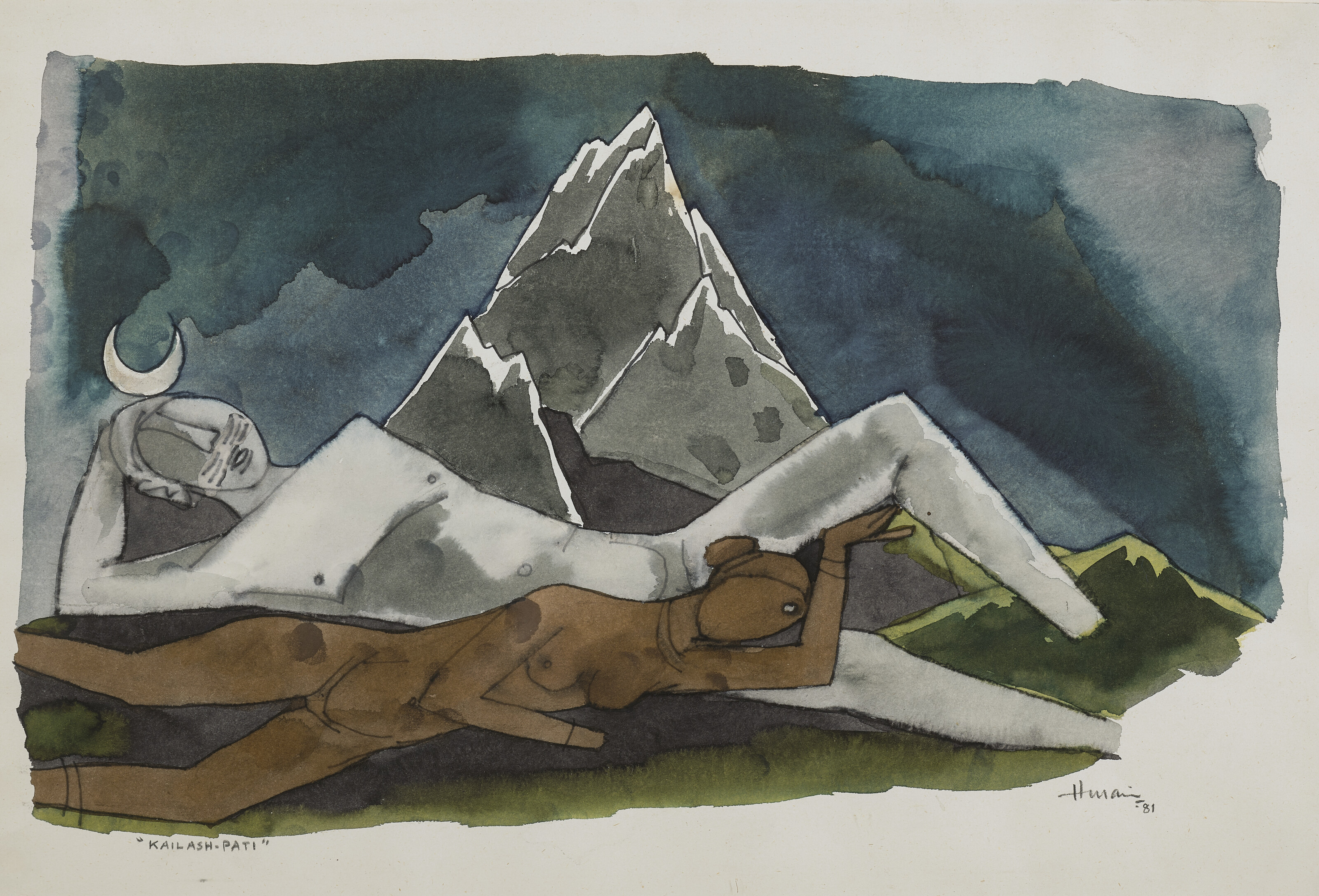Maqbool Fida Husain — Девятый Хануман; Кайлаш-Пати, изображение 3