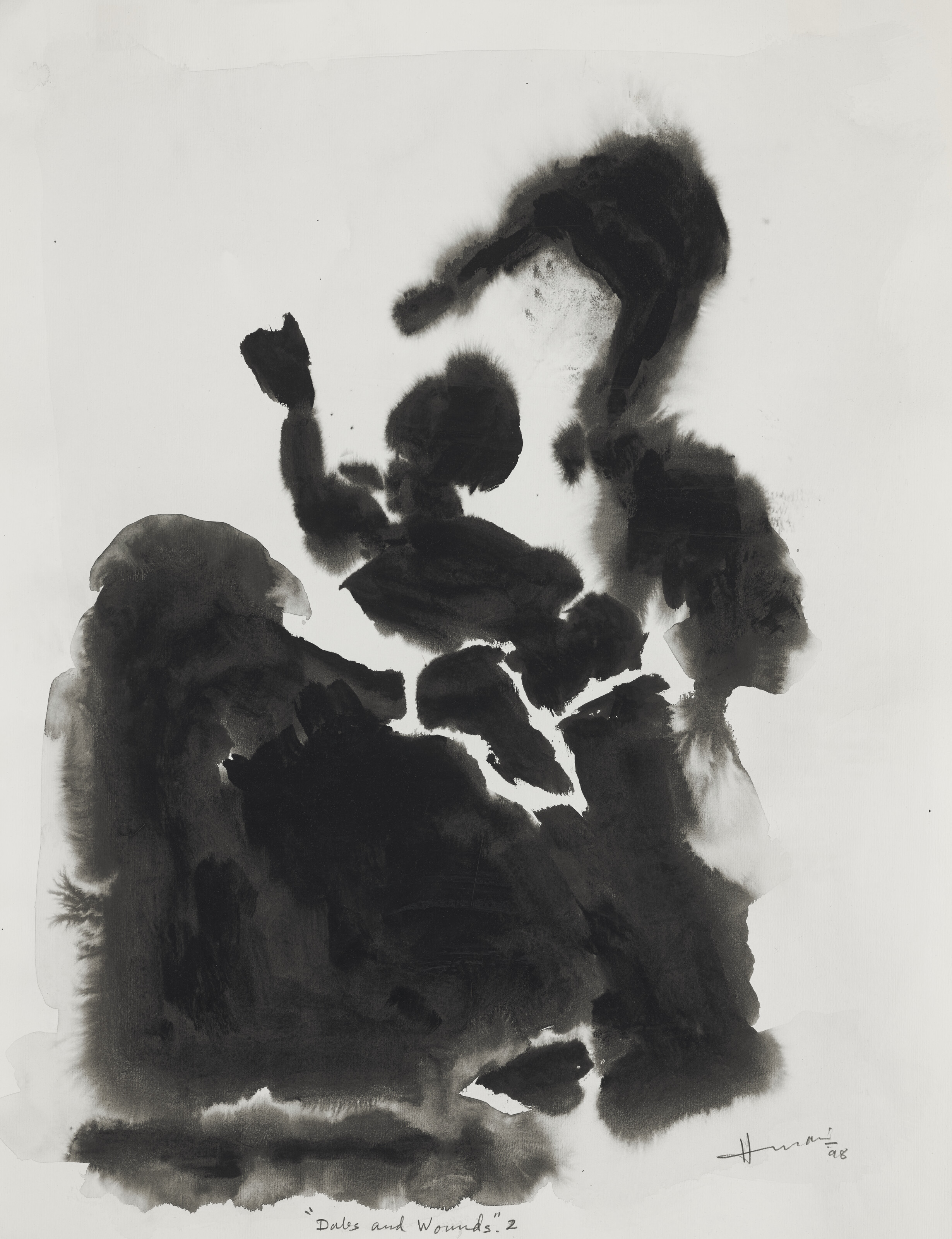 Maqbool Fida Husain — Мазки и раны - 2; Мазки и раны - 10, изображение 3