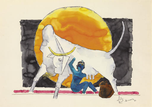 Maqbool Fida Husain — Кришна