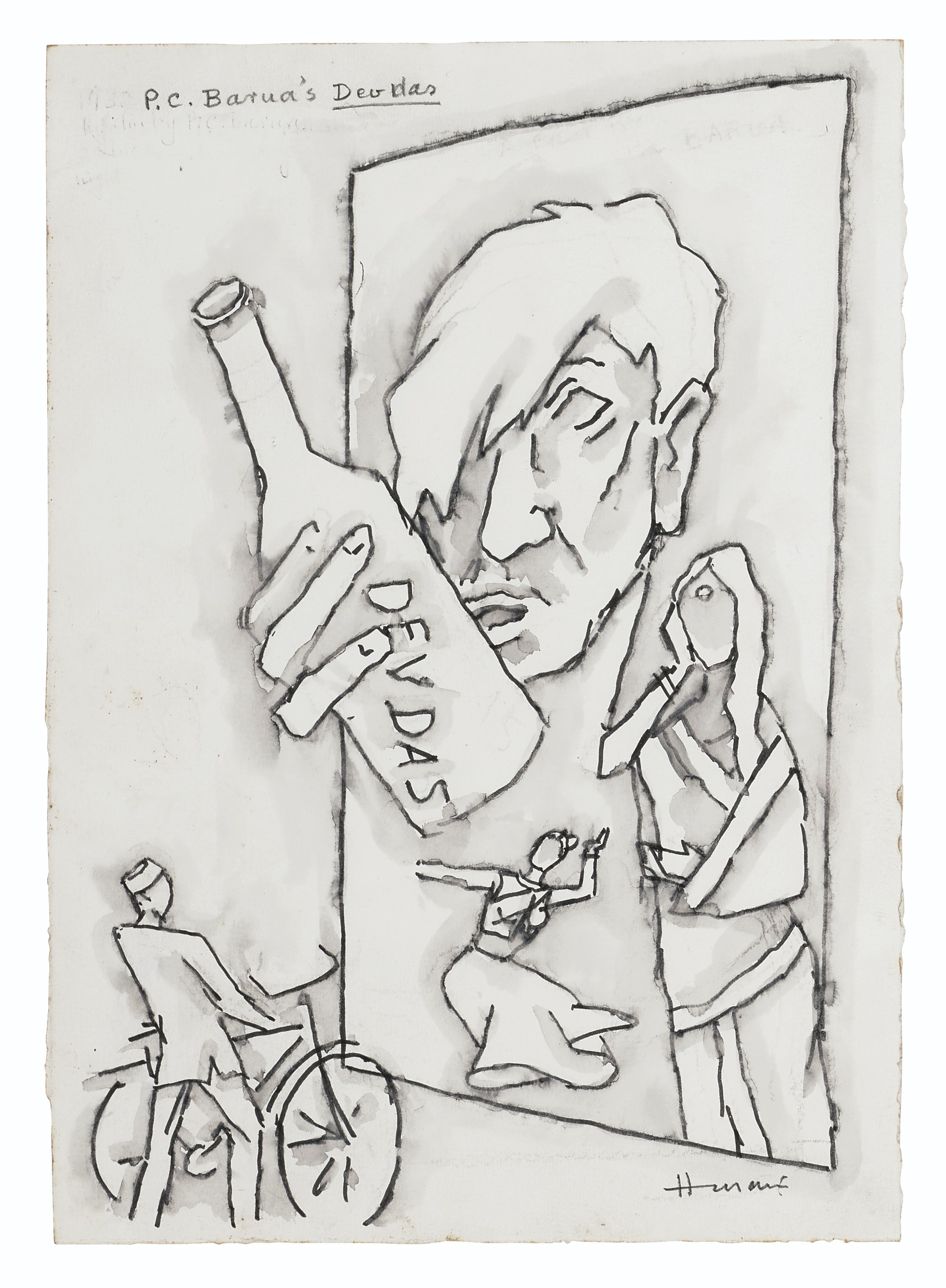 Maqbool Fida Husain — Девды П.С. Баруа; Девды Санджая Бхансали; Девды Бимала Рая, изображение 2