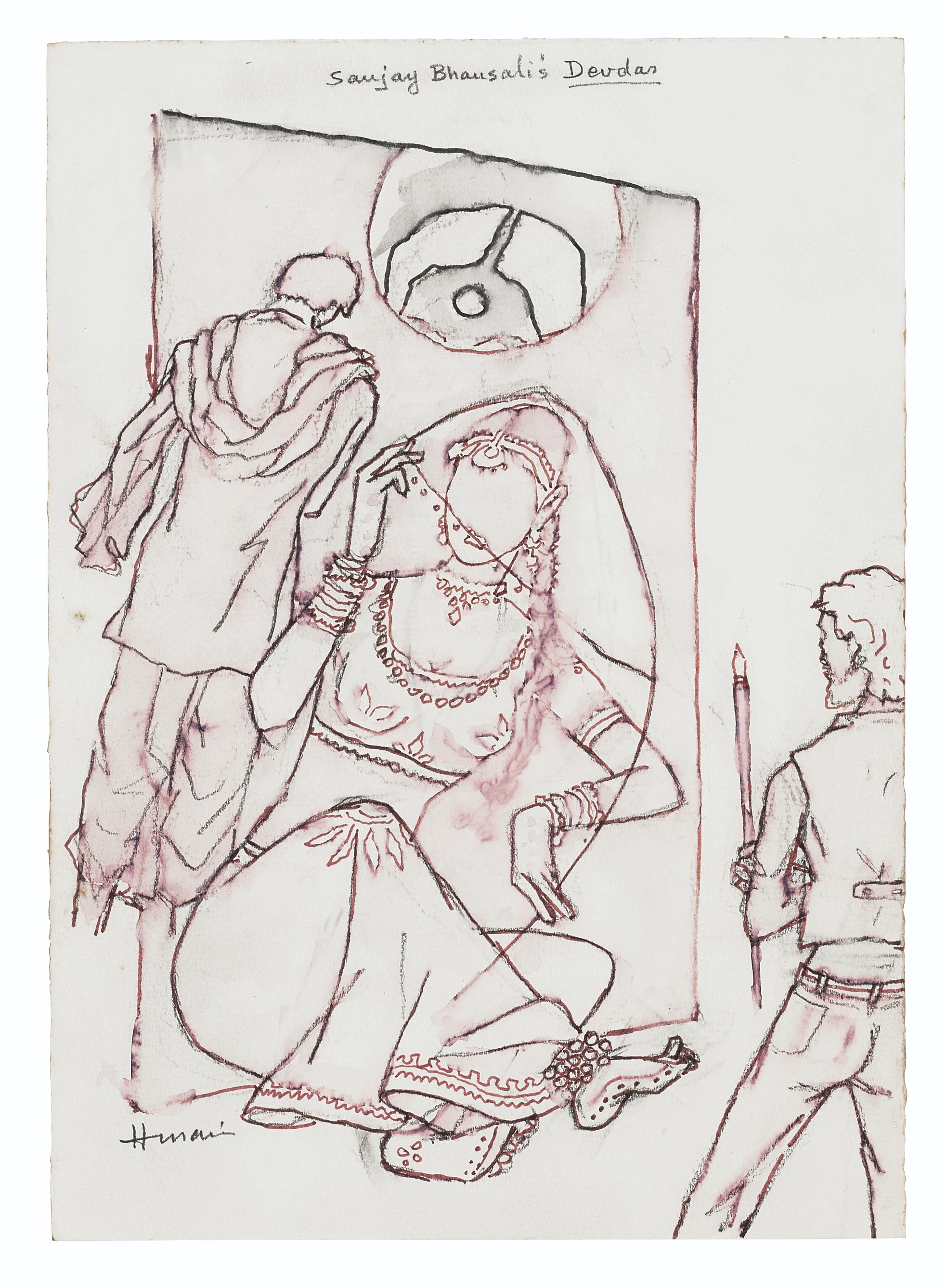 Maqbool Fida Husain — Девды П.С. Баруа; Девды Санджая Бхансали; Девды Бимала Рая, изображение 3