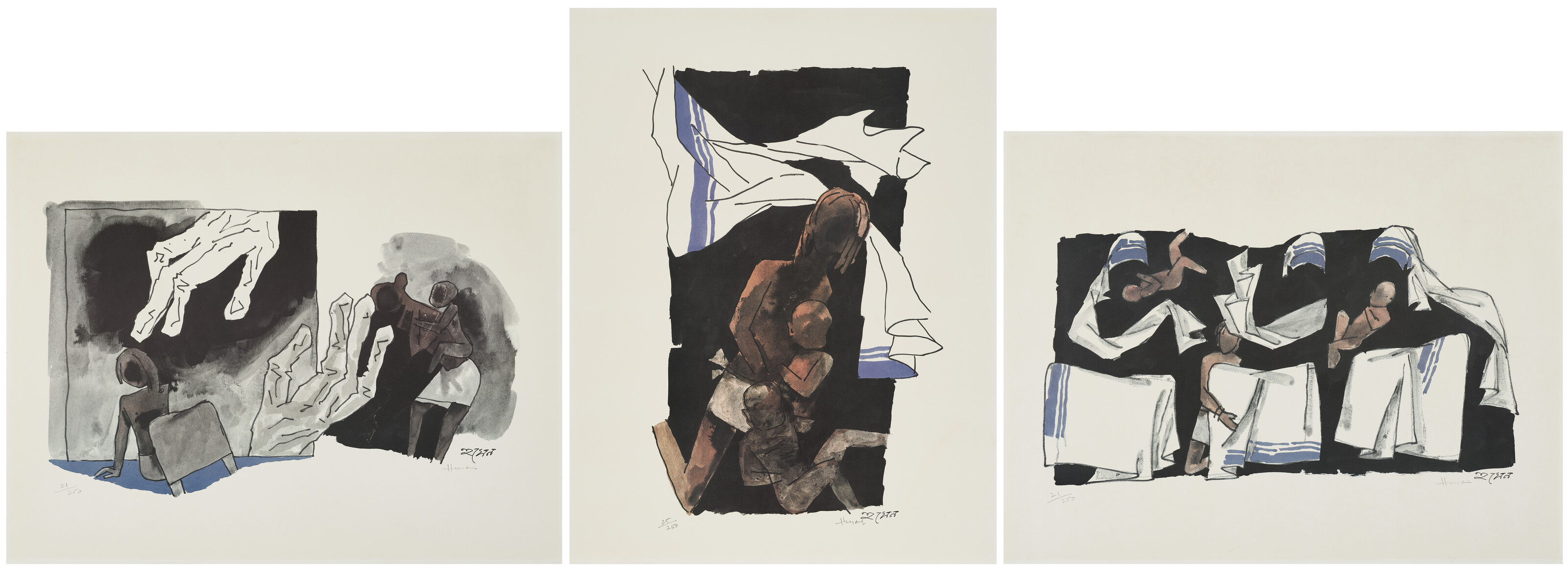 Maqbool Fida Husain — Без названия (серия "Мать Тереза")