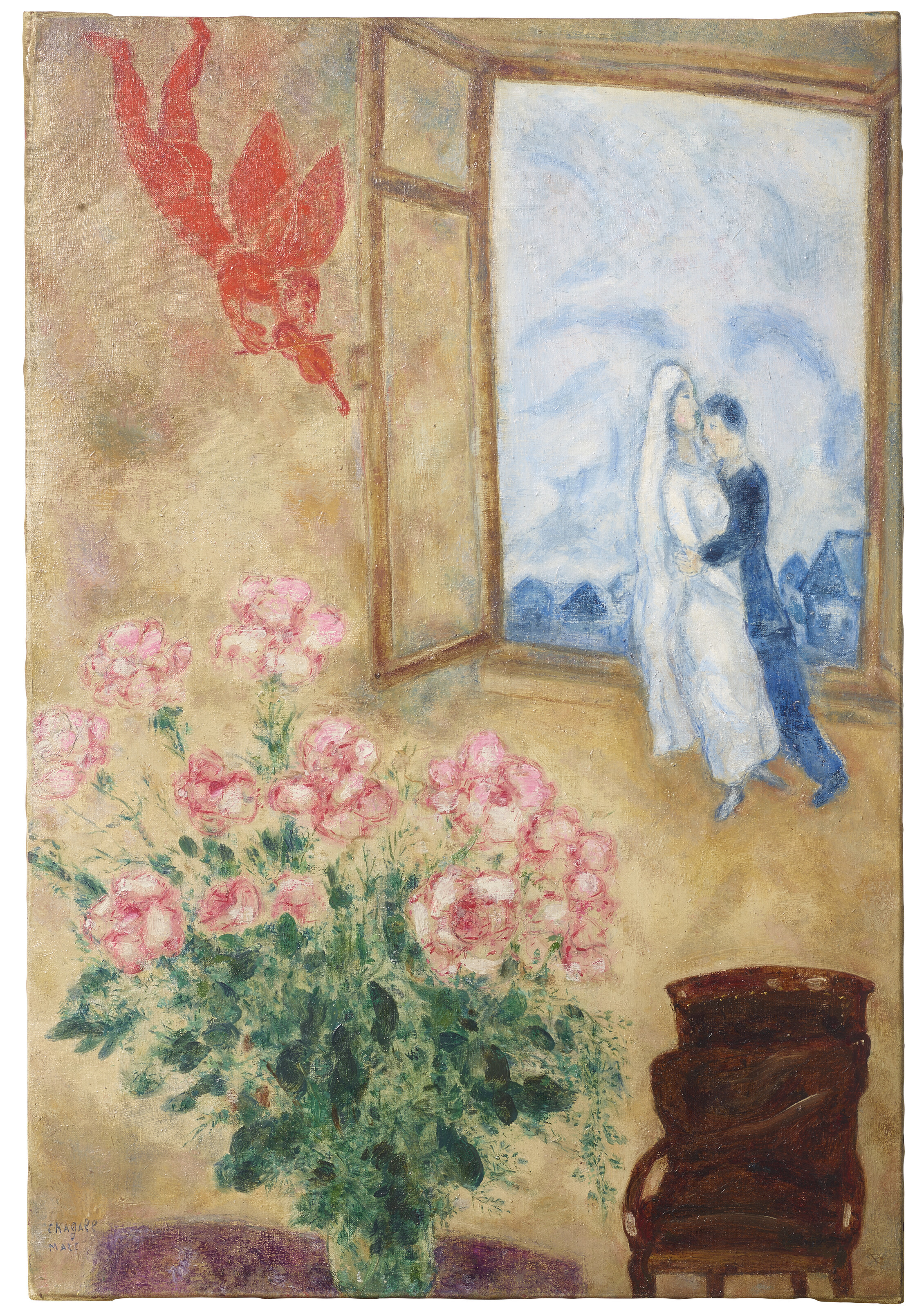 Marc Chagall — Женихи в красном цвете, изображение 3