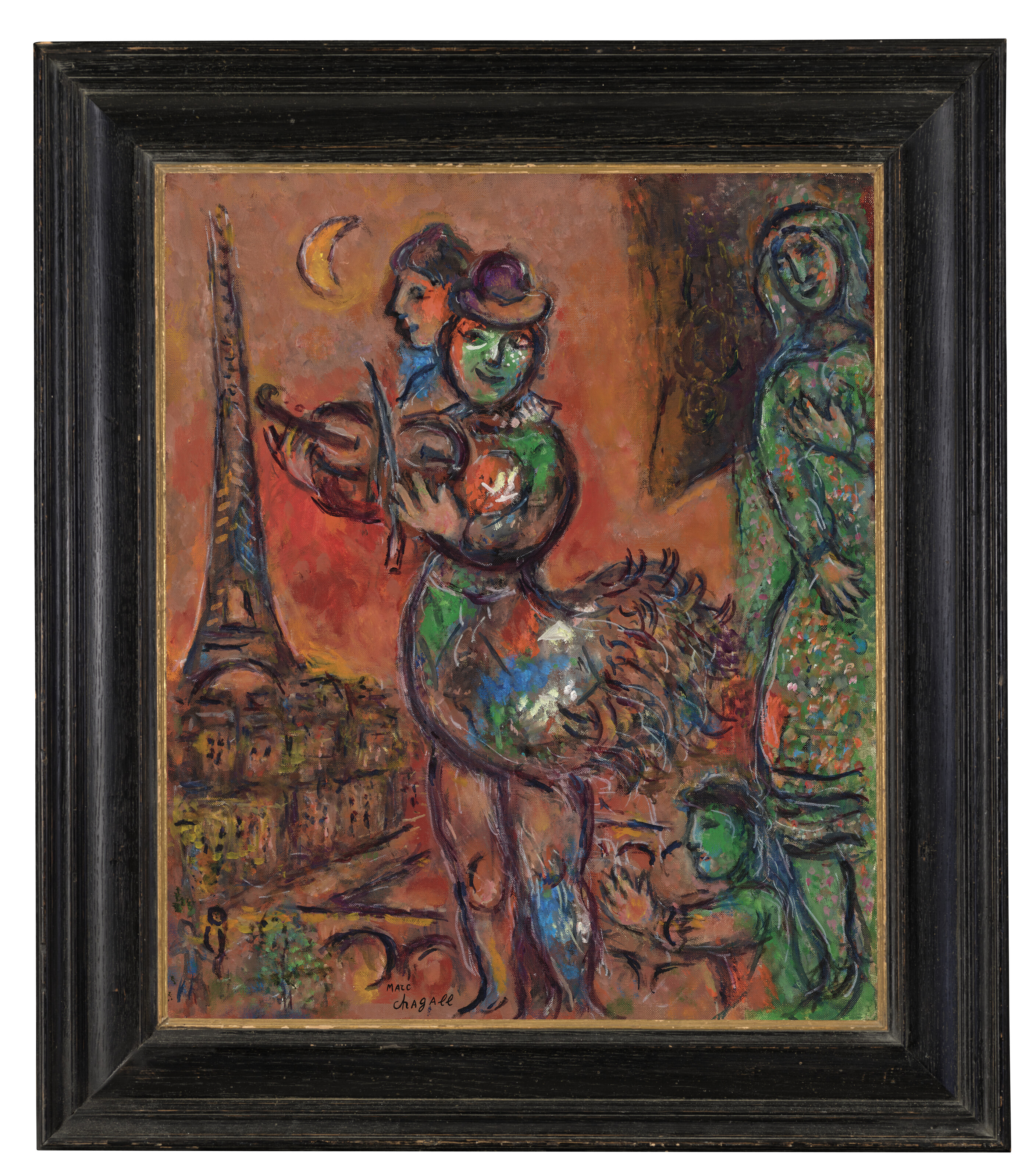Marc Chagall — Виолончелистка-танцовщица у Парижского моста, изображение 4