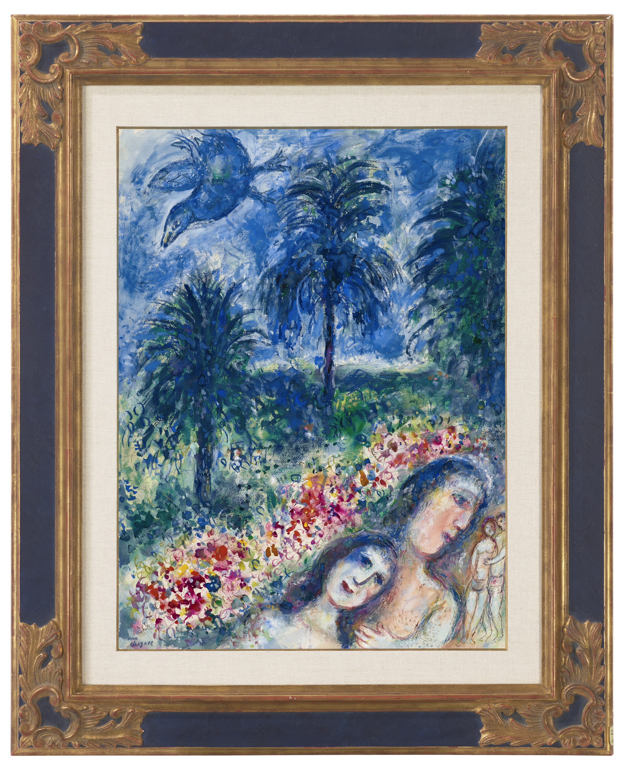 Marc Chagall — Влюбленные друг в друга на Антибах, изображение 2