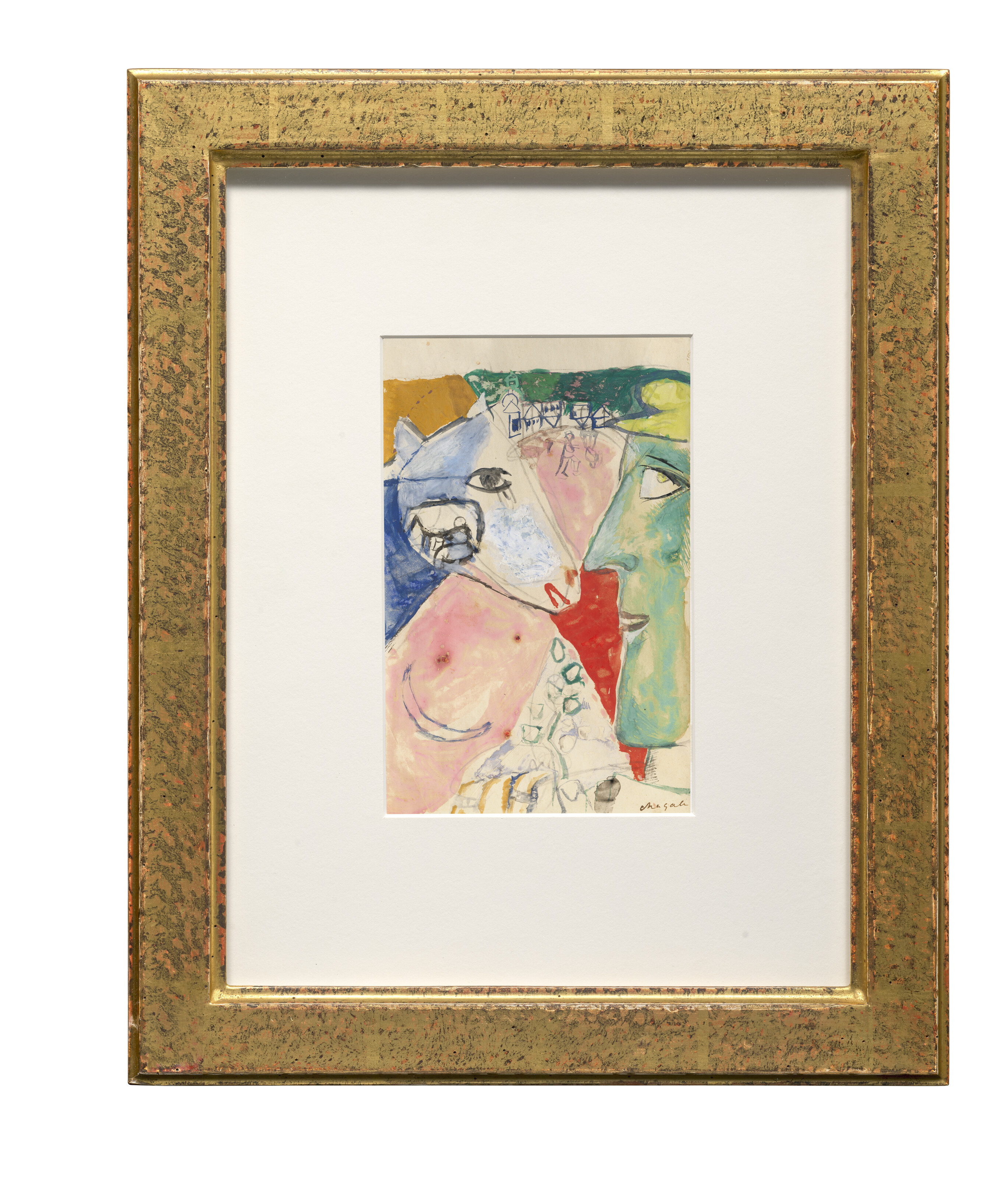 Marc Chagall — Этюд для "Меня и деревни", изображение 2